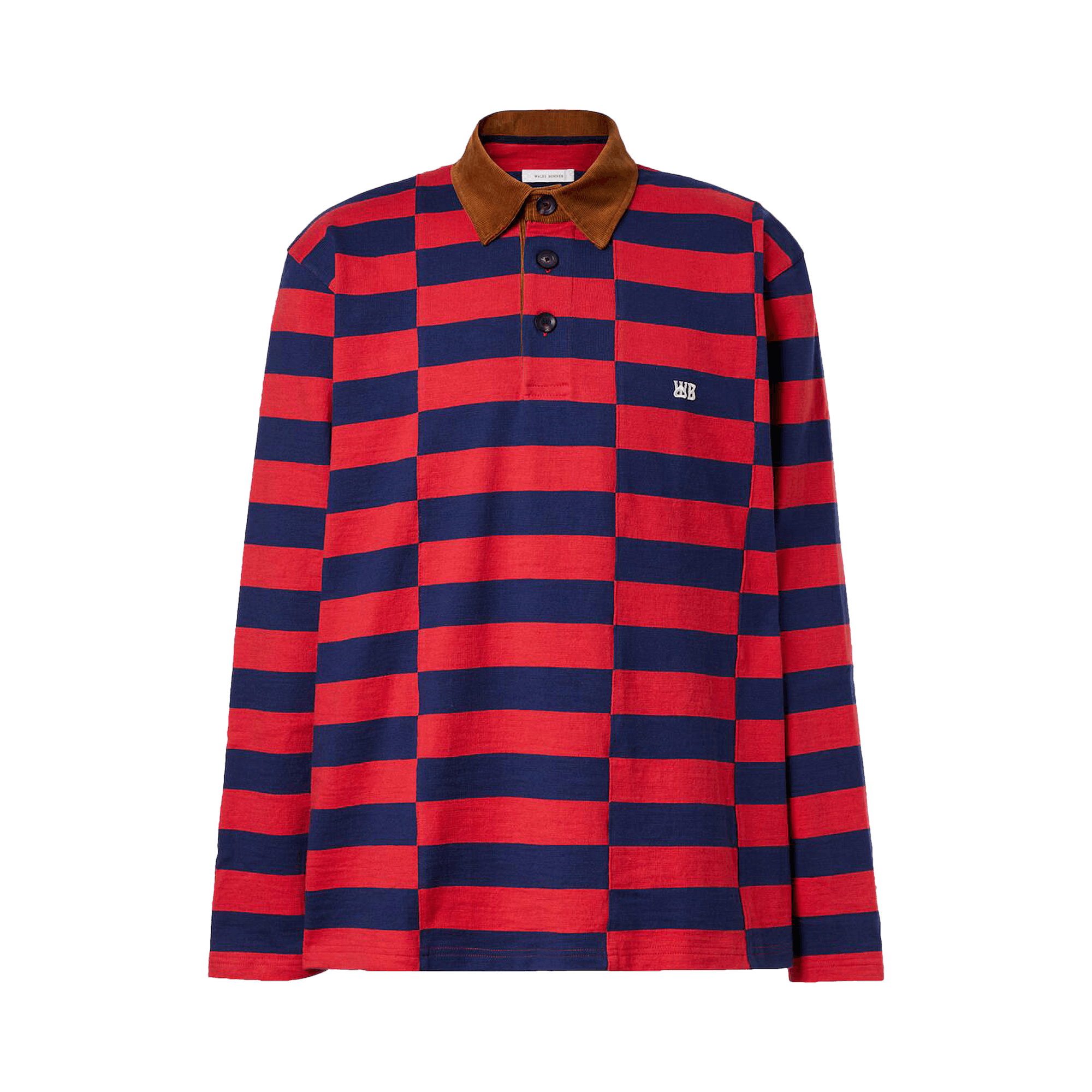 Buy Wales Bonner Roots Polo Shirt 'Navy/Pink' - MS25KN33 KN08 599