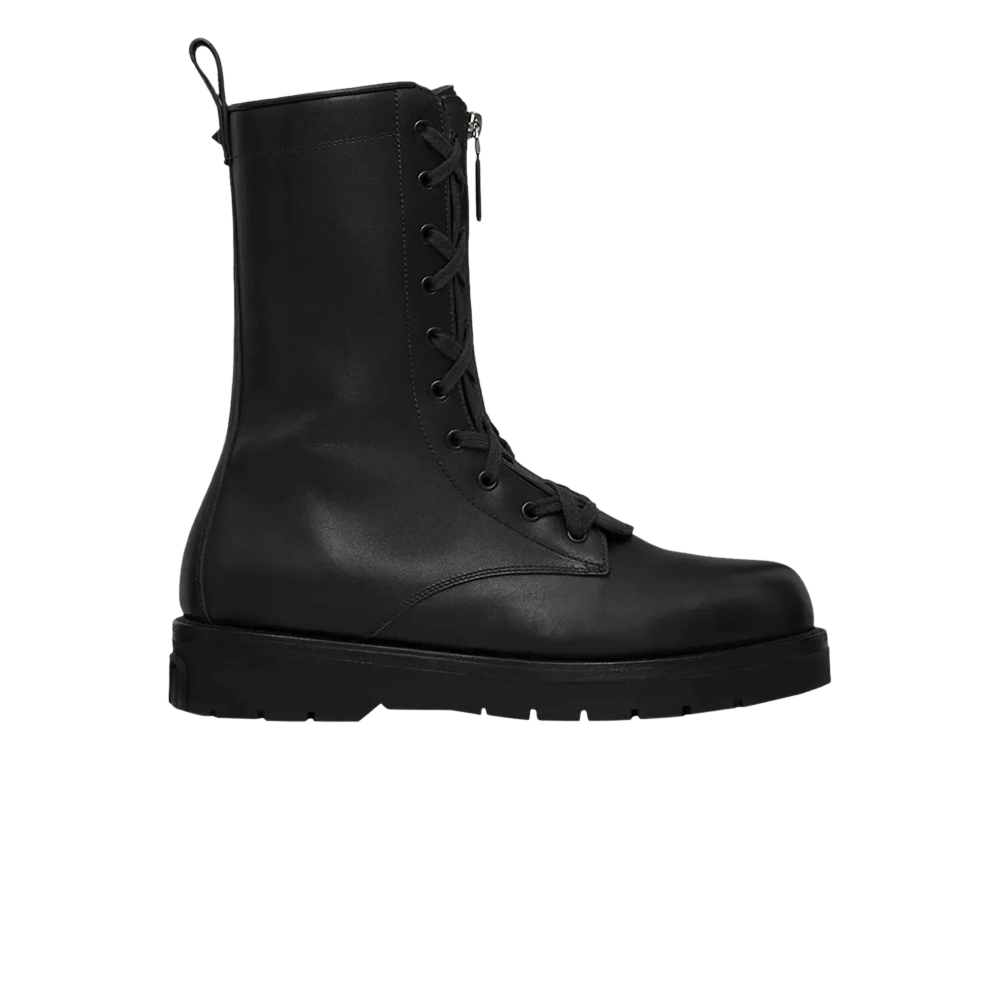 Valentino X Combat Leather Boot 'Black'