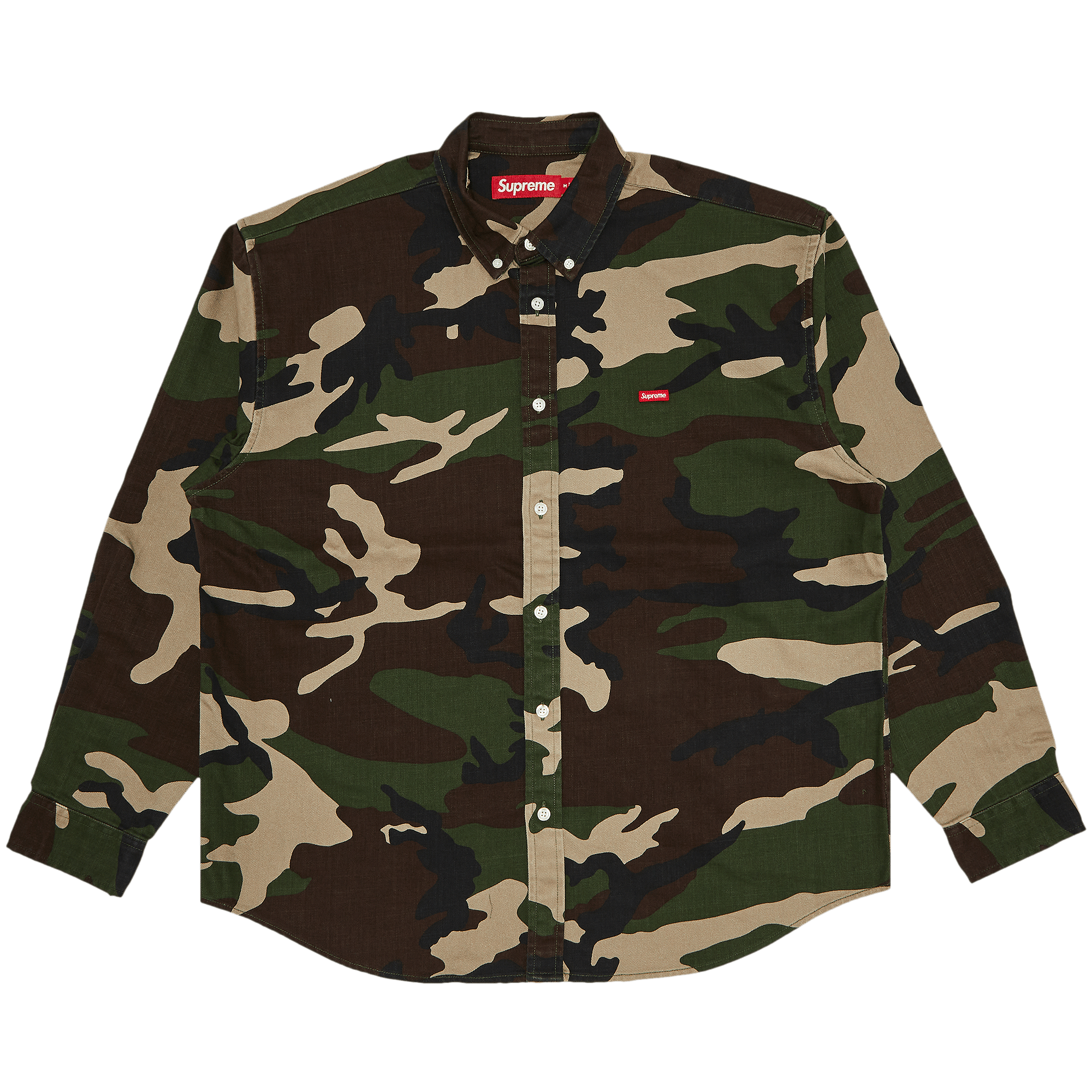 Supreme Small Box Denim Shirt 'Woodland Camo'