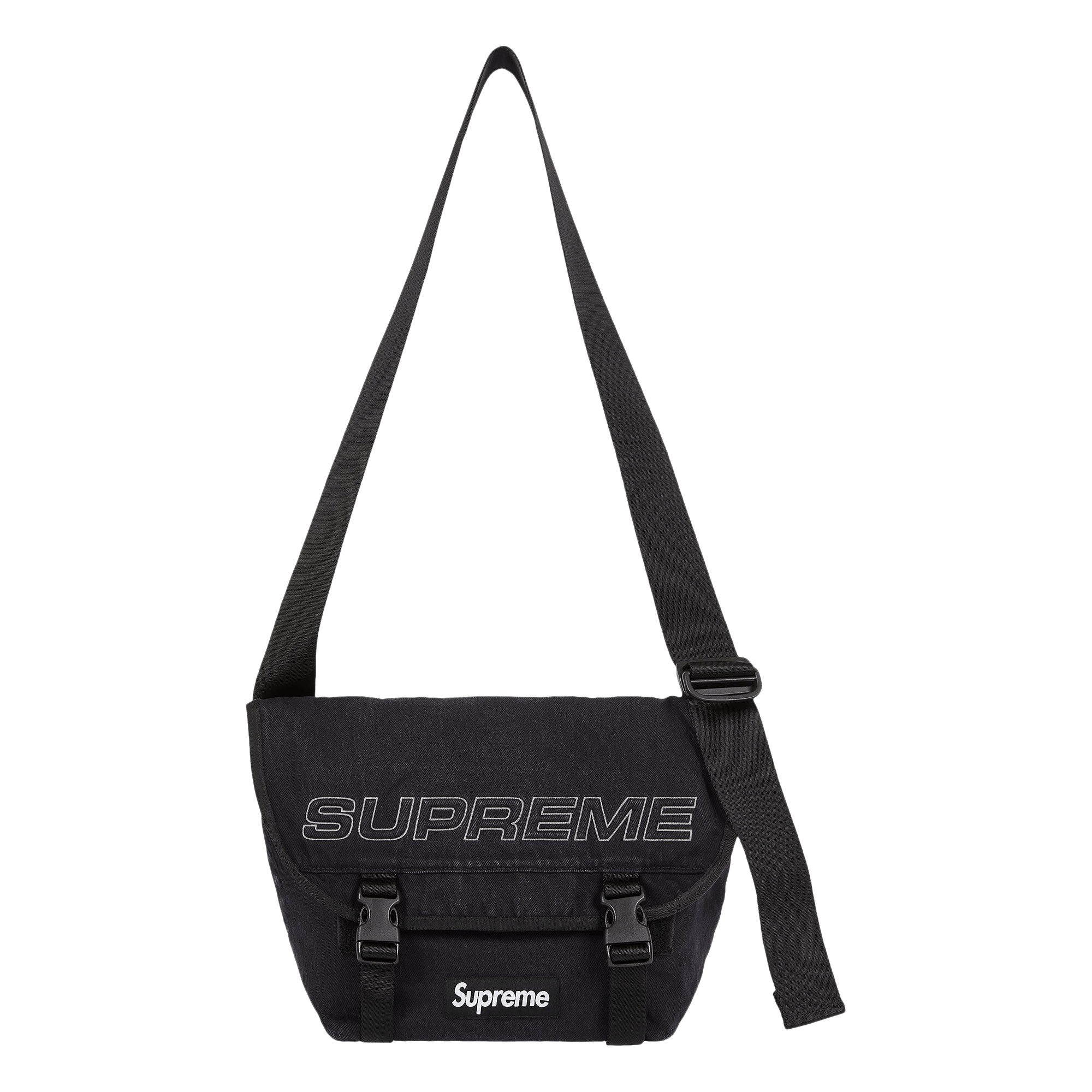 Supreme Denim Messenger Bag 'Black'