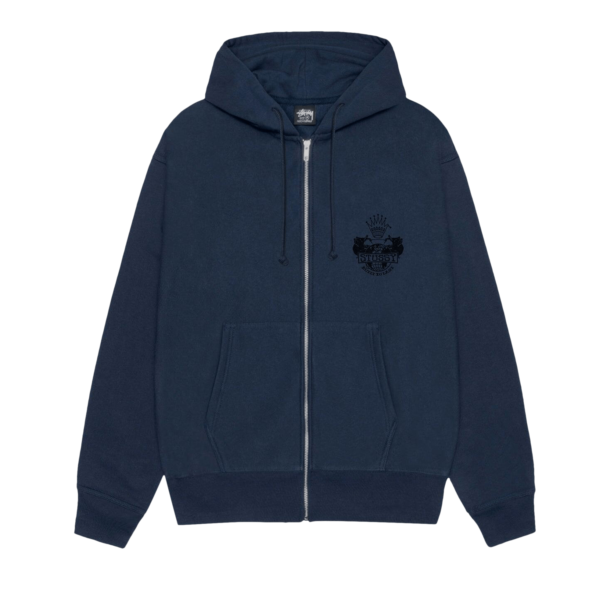 Stussy Built To Last Zip Hoodie 'Navy'