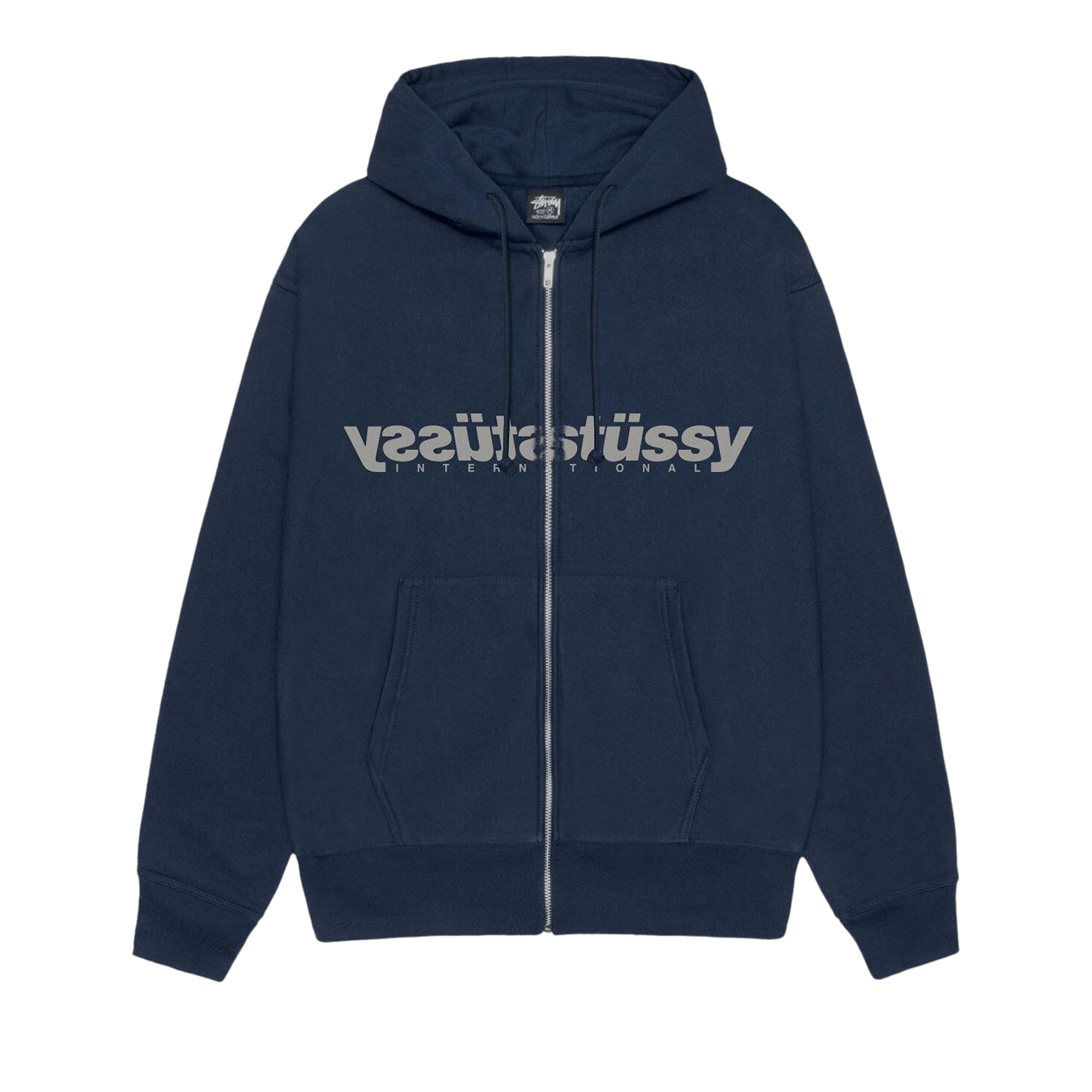 Stussy Mirror Zip Hoodie 'Navy'