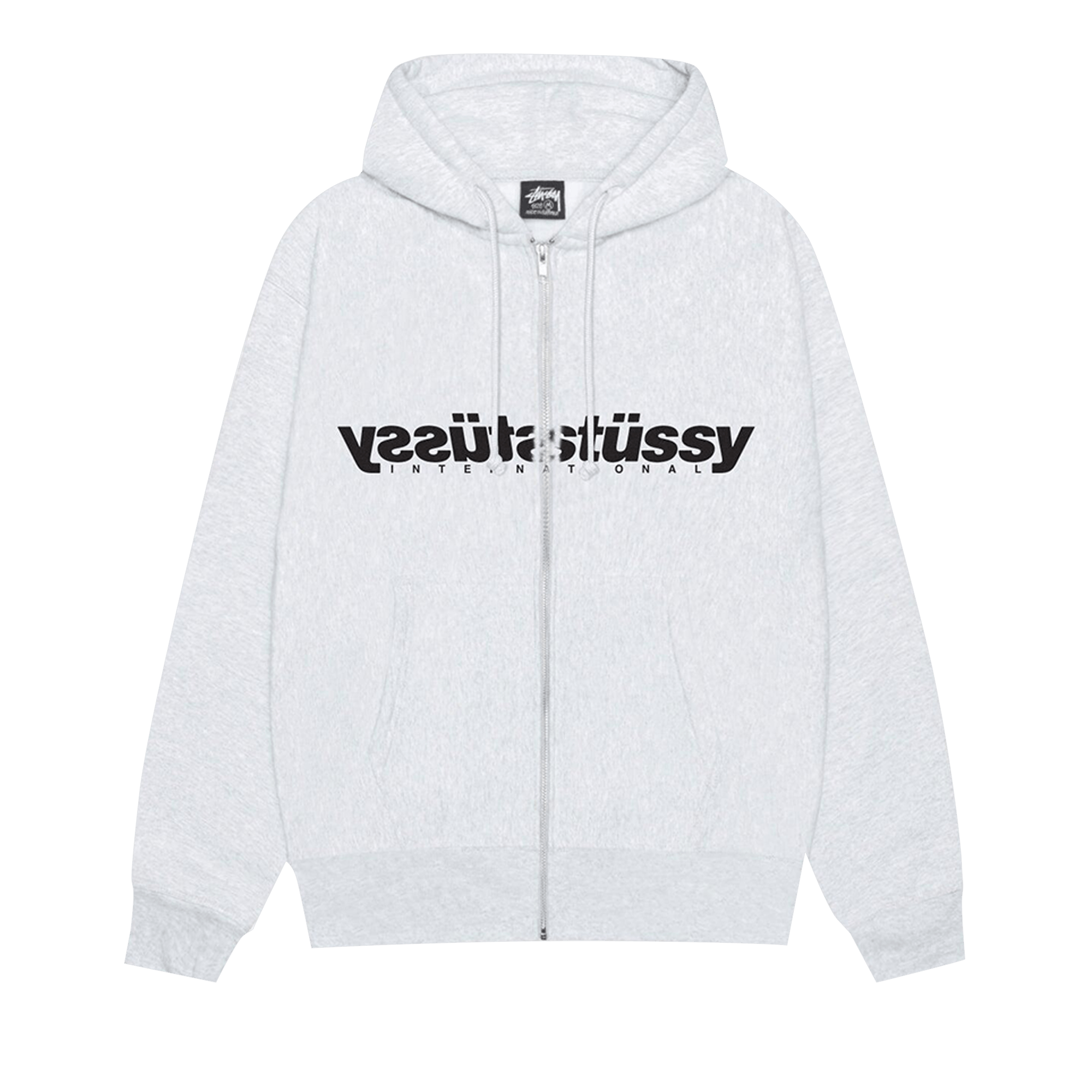 Stussy Mirror Zip Hoodie 'Ash Heather'