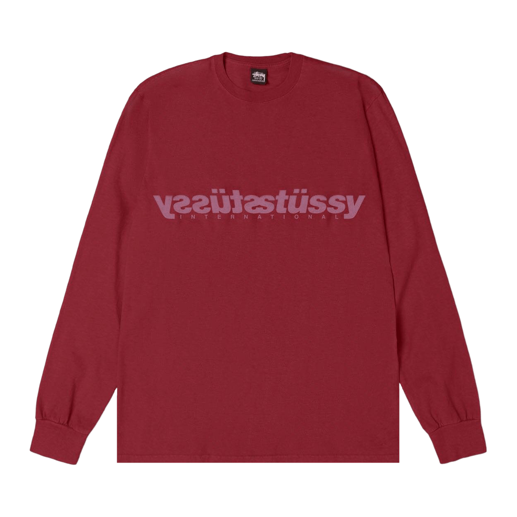 Stussy Mirror Long-Sleeve Tee 'Wine'
