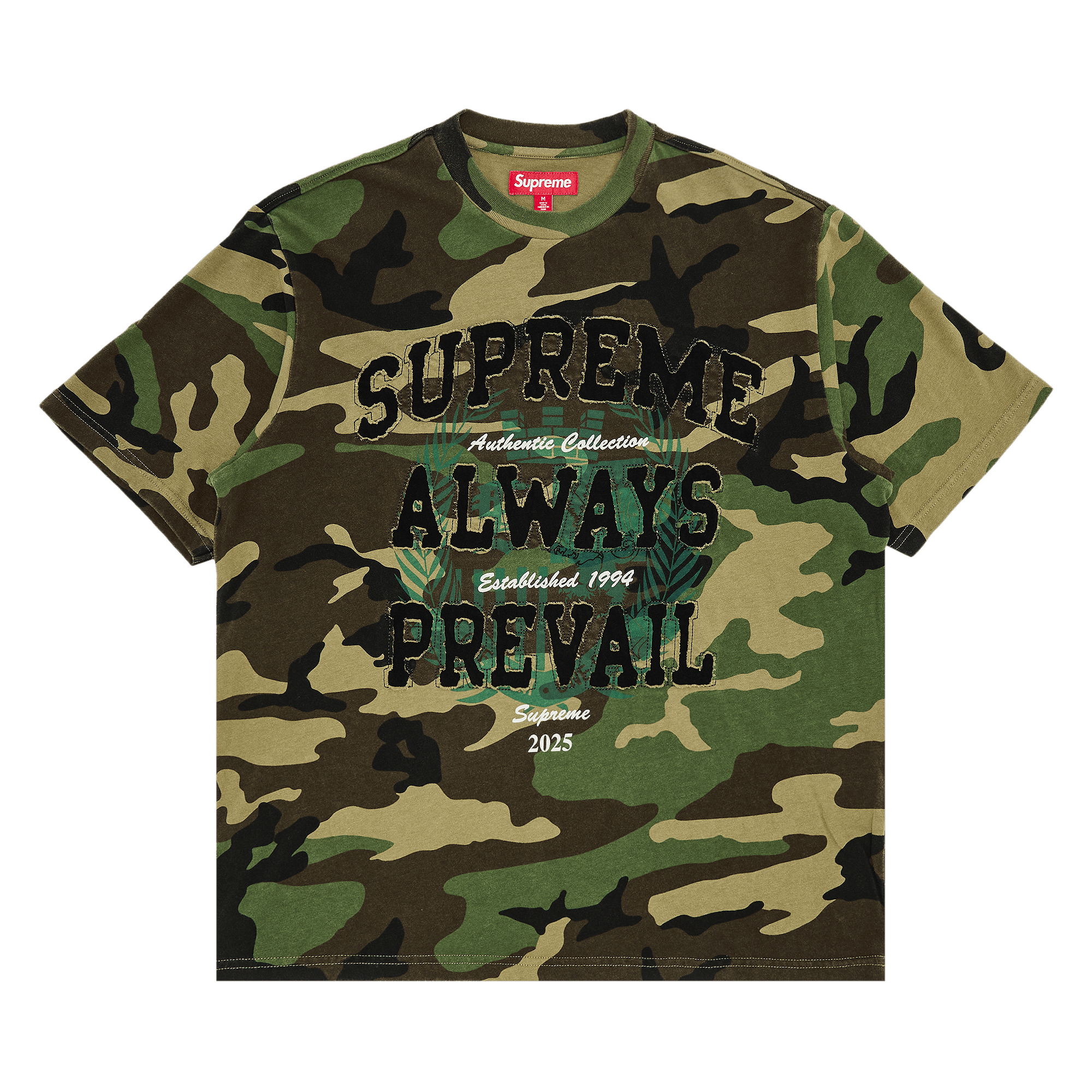 Supreme Always Prevail Short-Sleeve Top 'Woodland Camo'