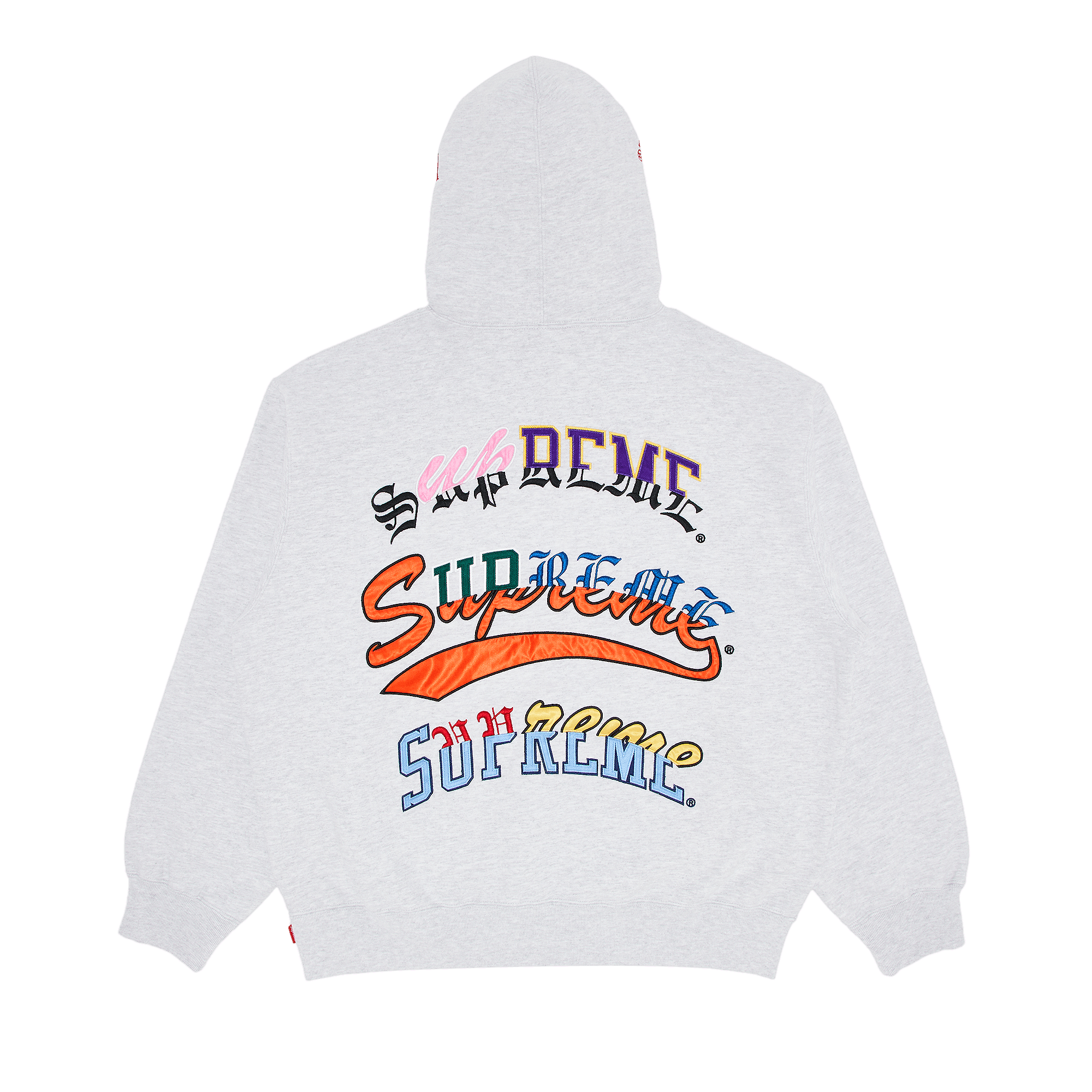 Supreme Multi Logos Hooded Sweatshirt 'Ash Grey'