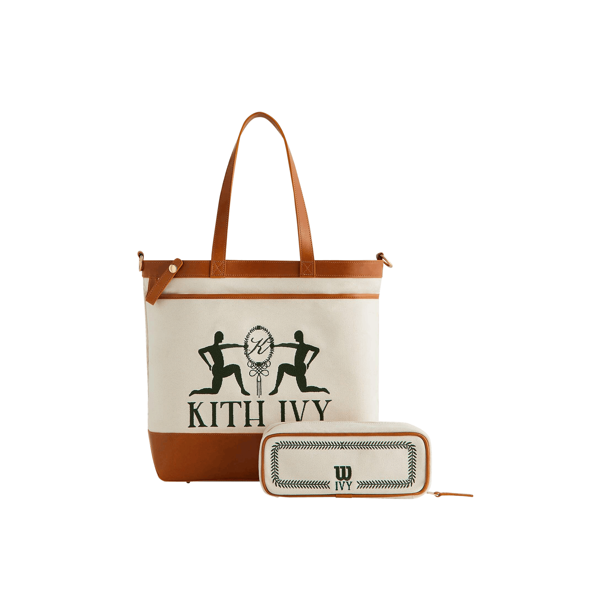 Kith Ivy For Wilson Leather Trimmed Tote 'Tan'