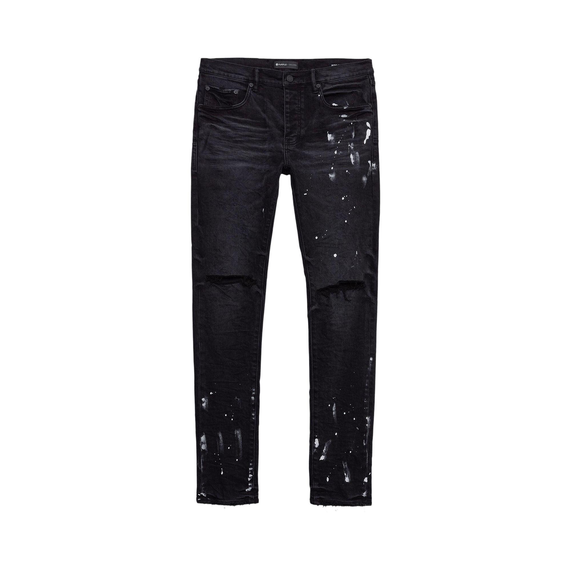 PURPLE BRAND Resin Knee Slit 'Black'