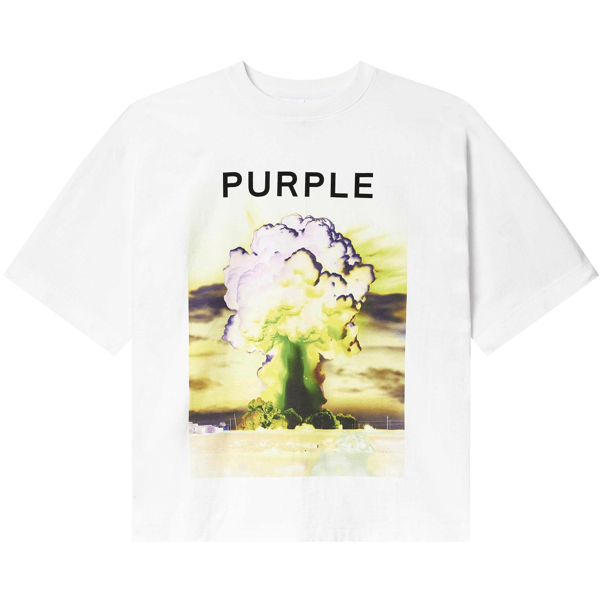 PURPLE BRAND Textured Jersey Short-Sleeve 'White'