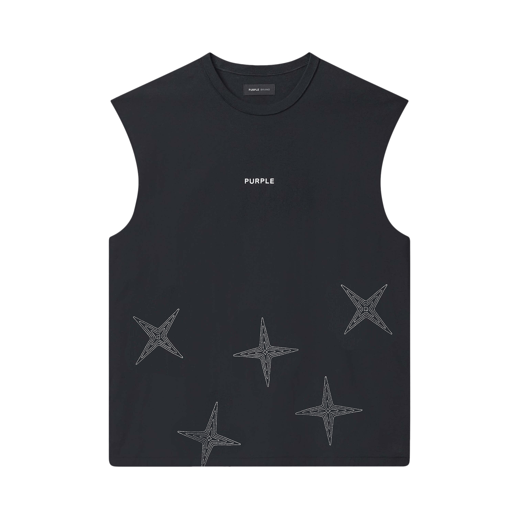 PURPLE BRAND Embroidered Star Tank Top 'Black'