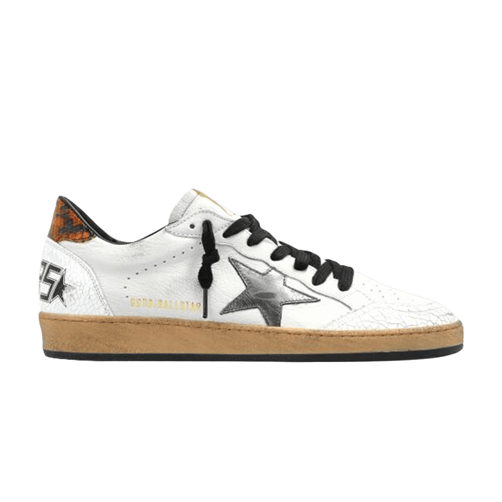 Golden Goose Ball Star 'White Silver Snakeskin'