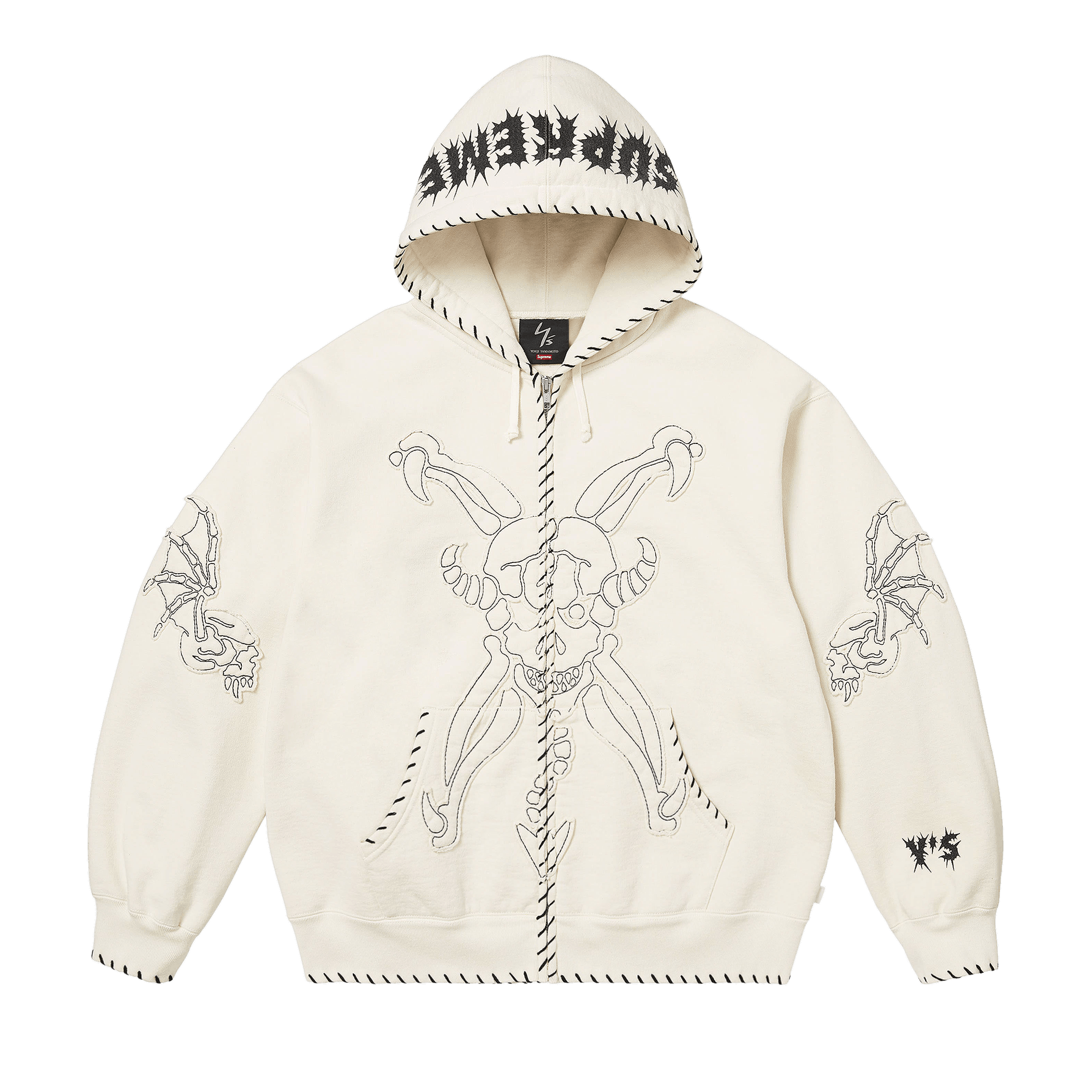 Supreme x Y’s Zip Up Hooded Sweatshirt 'White'