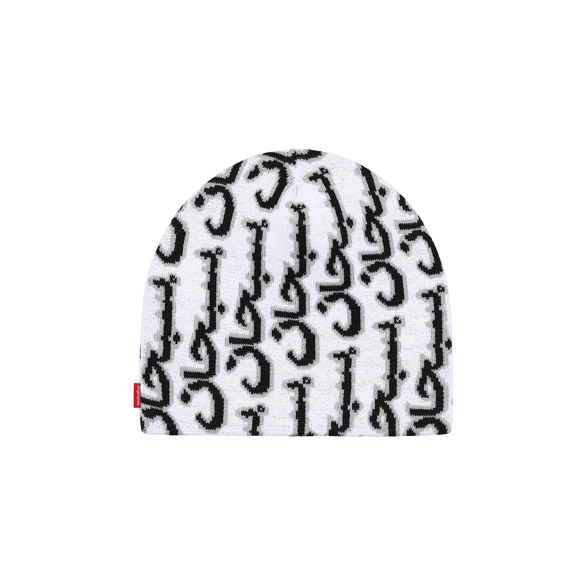 Supreme Arabic Jacquard Beanie 'White'