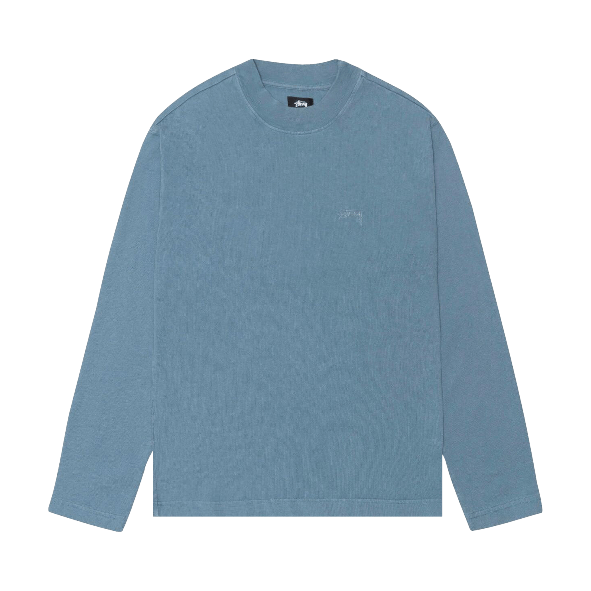Stussy Dyed Long-Sleeve Mock Neck Tee 'Blue'