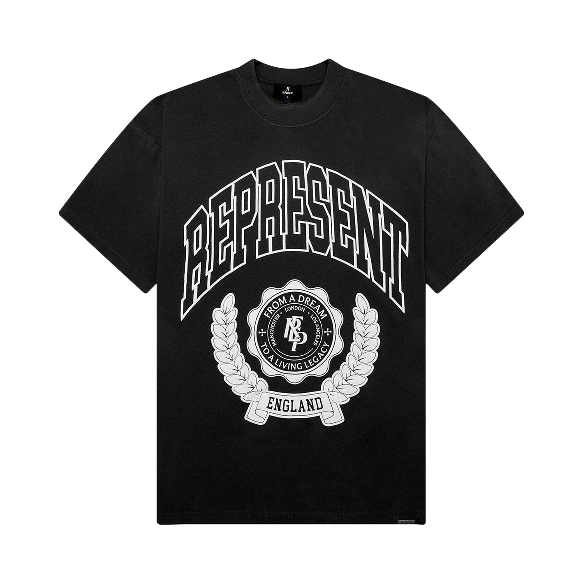 Represent Clo Legacy Crest Tee 'Stained Black'