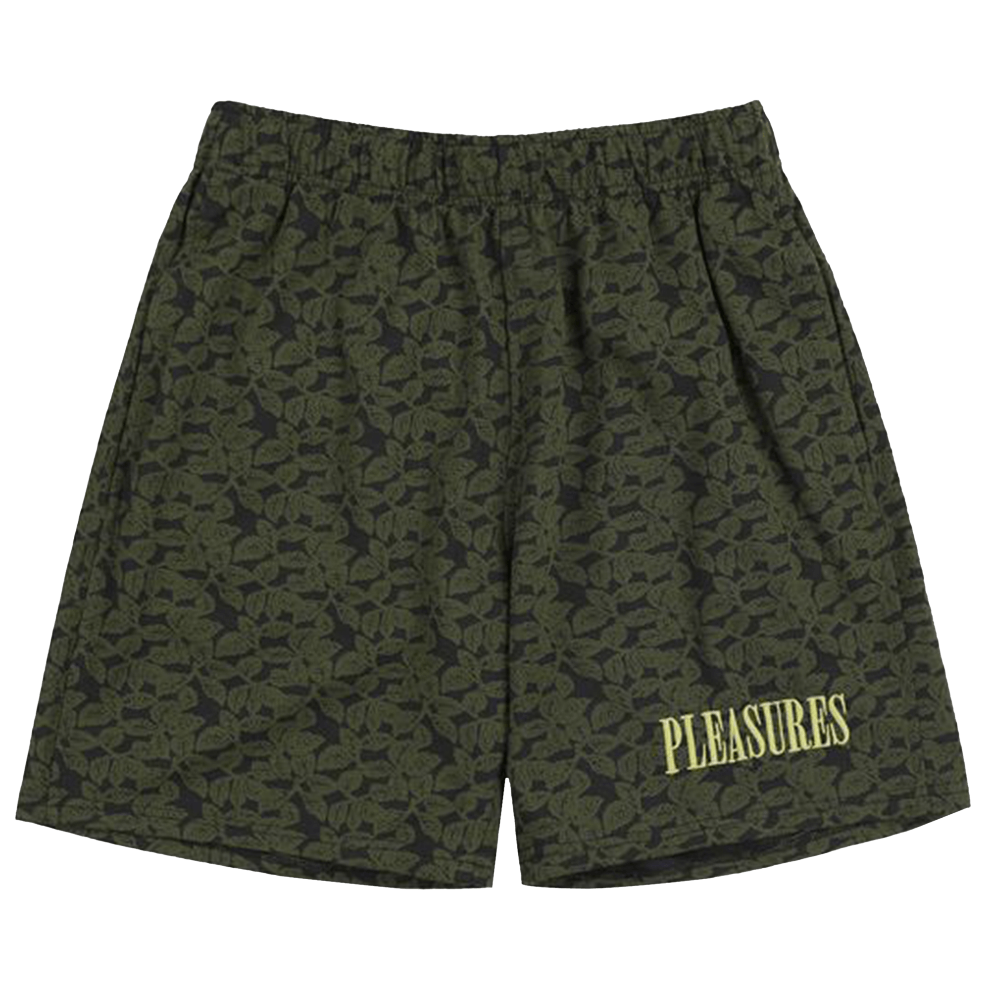 Pleasures Leaf Jacquard Shorts 'Dark Olive'