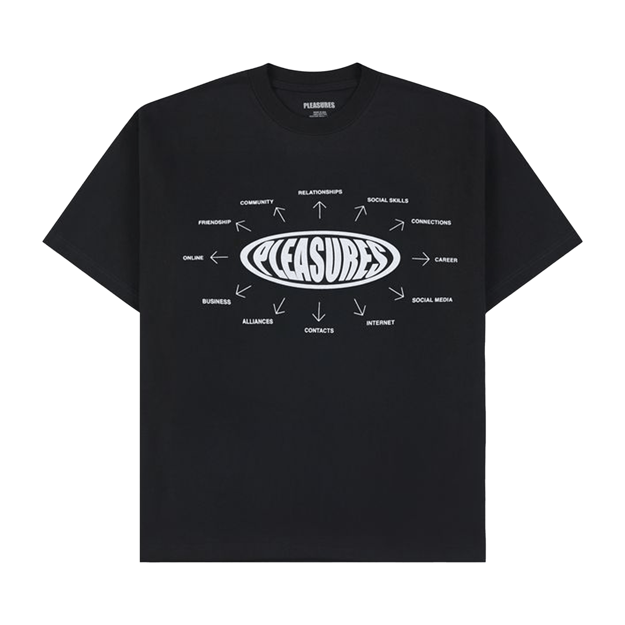 Pleasures Overview Logo T-Shirt 'Black'