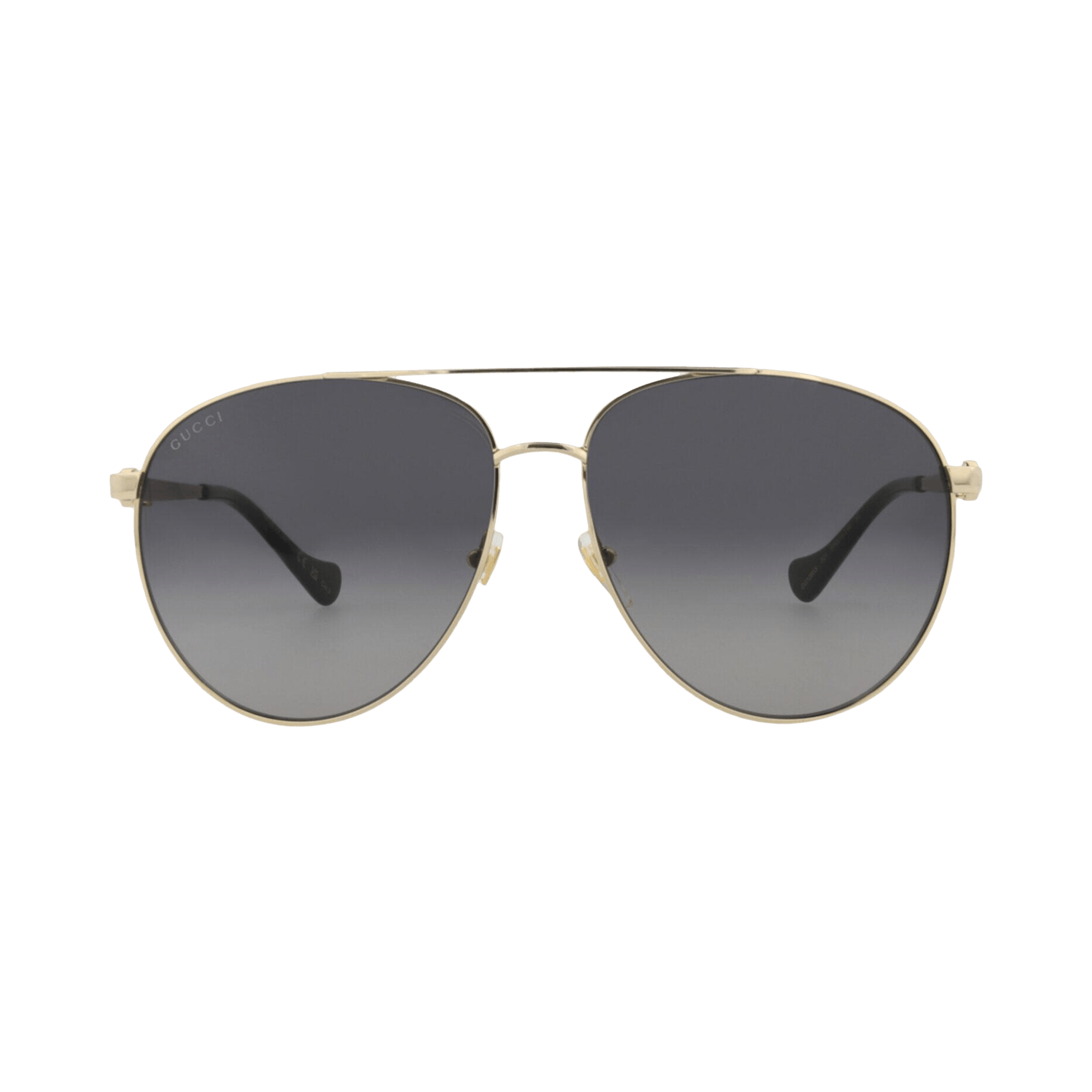 Gucci Aviator-Frame Metal Sunglasses 'Gold Grey'