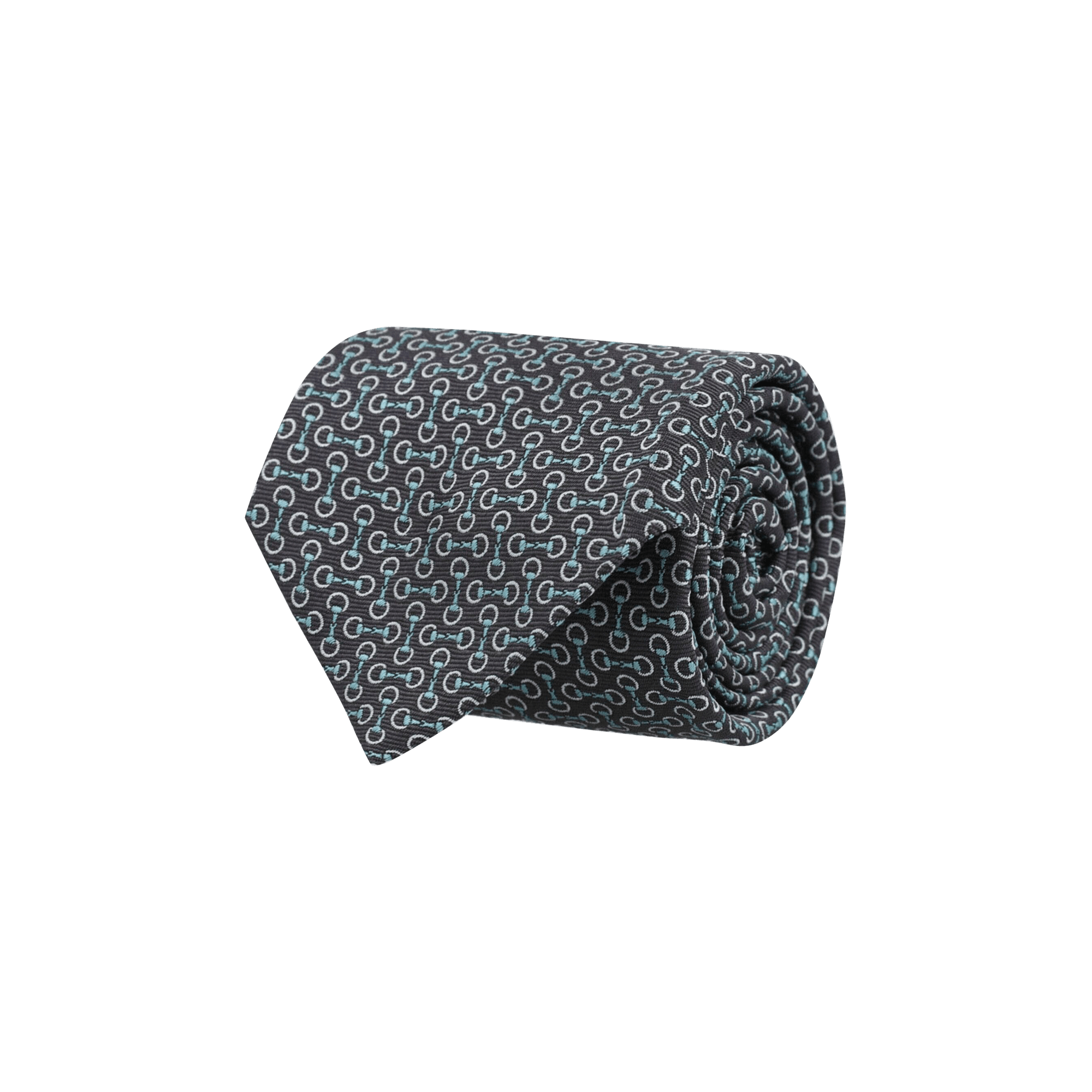 Gucci Horsebit Silk Jacquard Tie 'Graphite Blue'