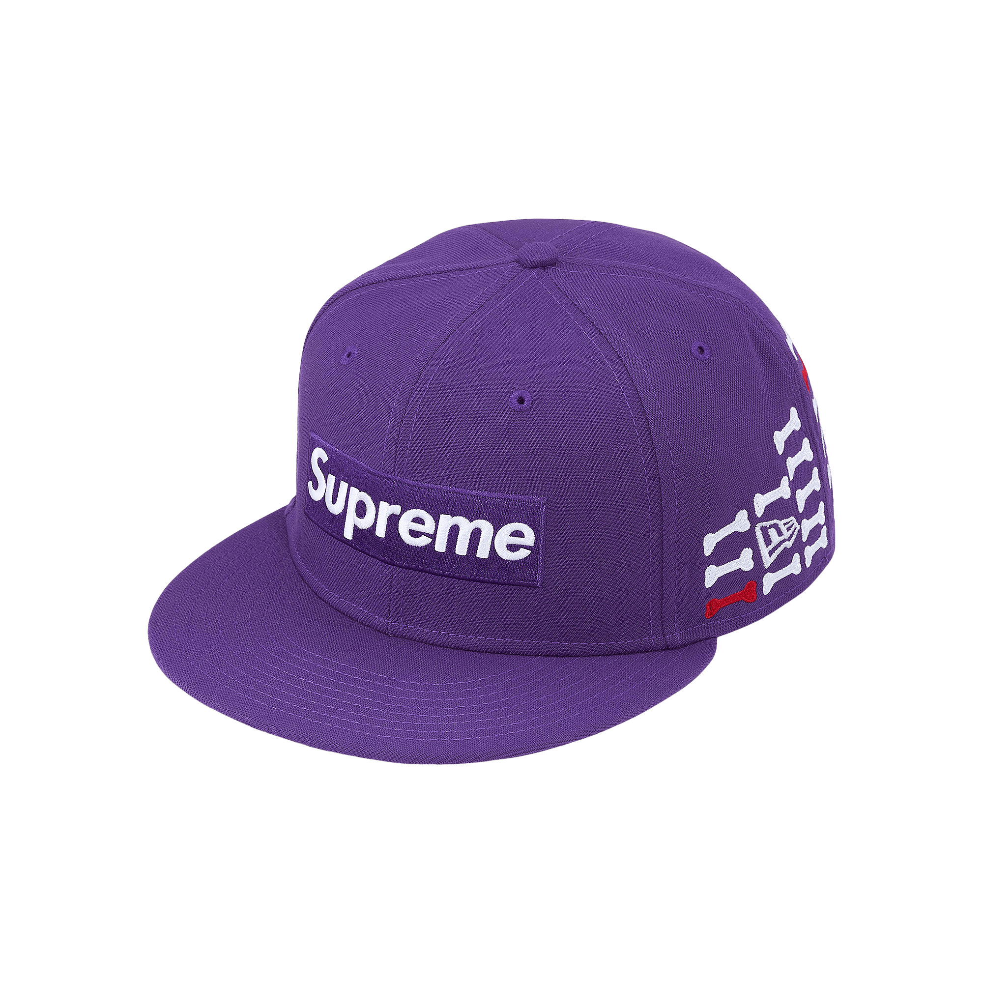 Supreme Bones Box Logo New Era 'Purple'