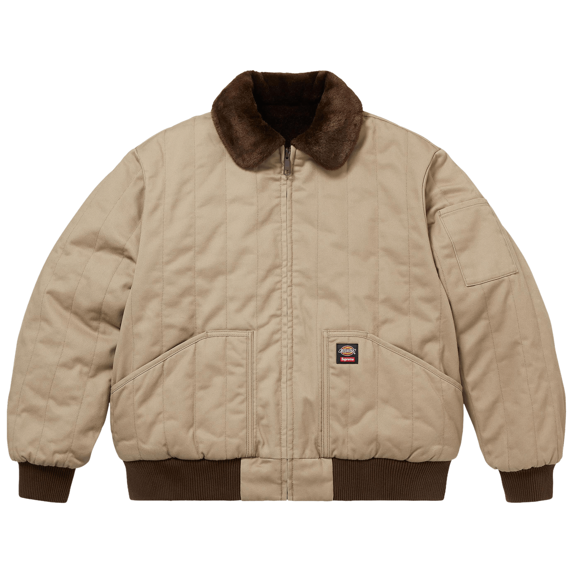 Supreme x Dickies Reversible Quilted Faux Fur Work Jacket 'Tan'