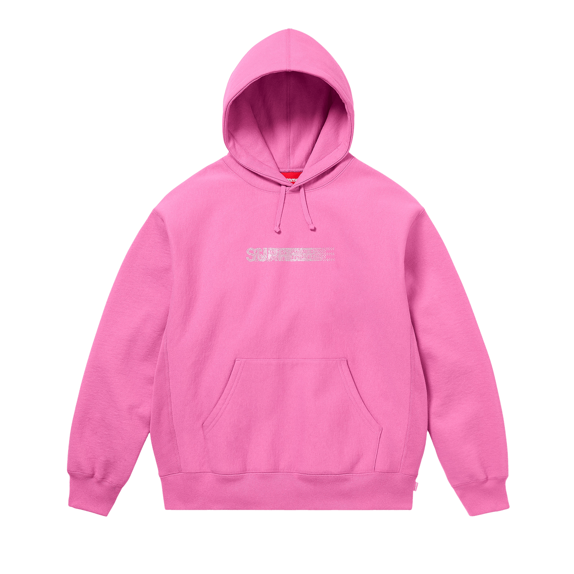 Supreme Swarovski Motion Logo Hooded Sweatshirt 'Pink'