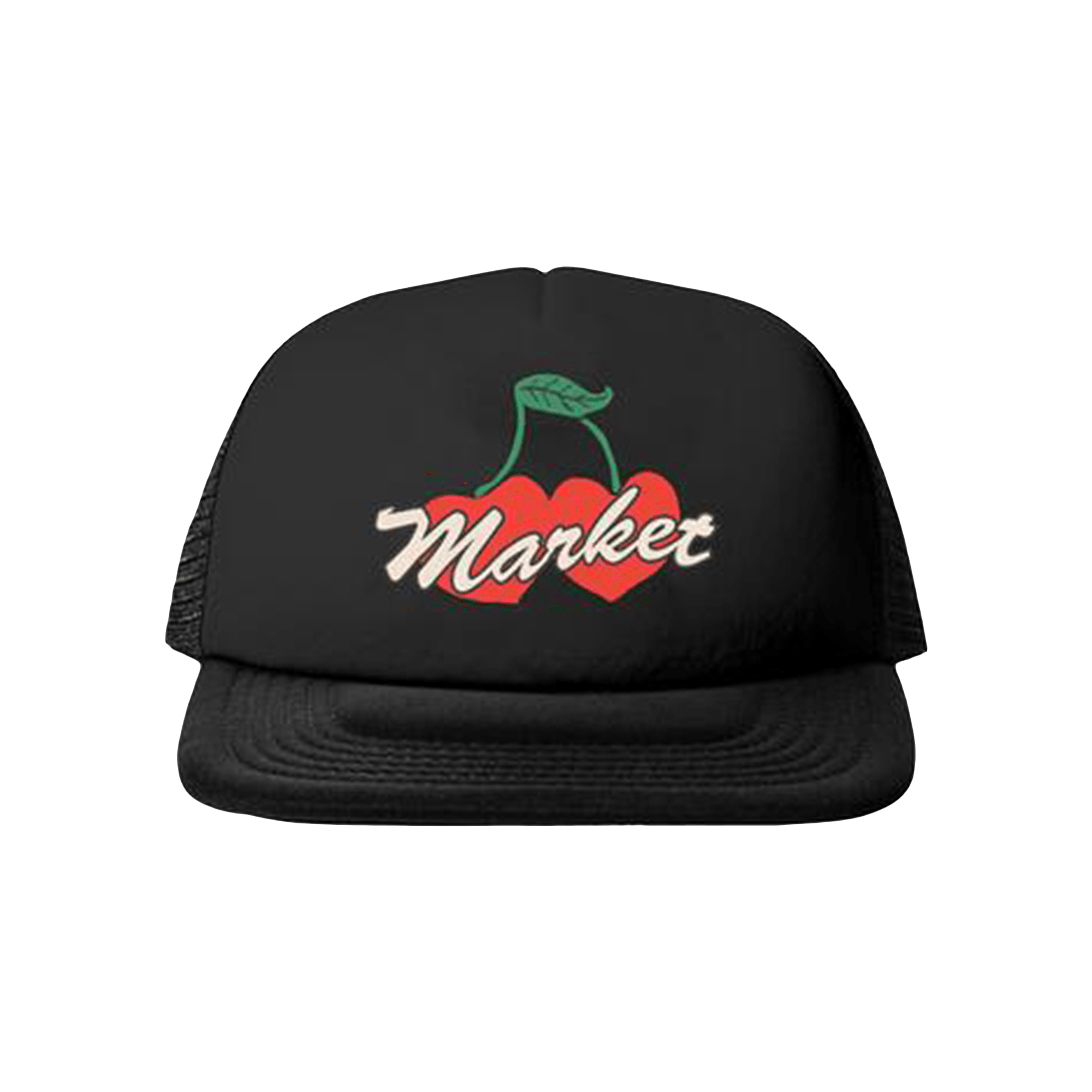 Market Double Cherries Trucker Hat 'Pirate Black'