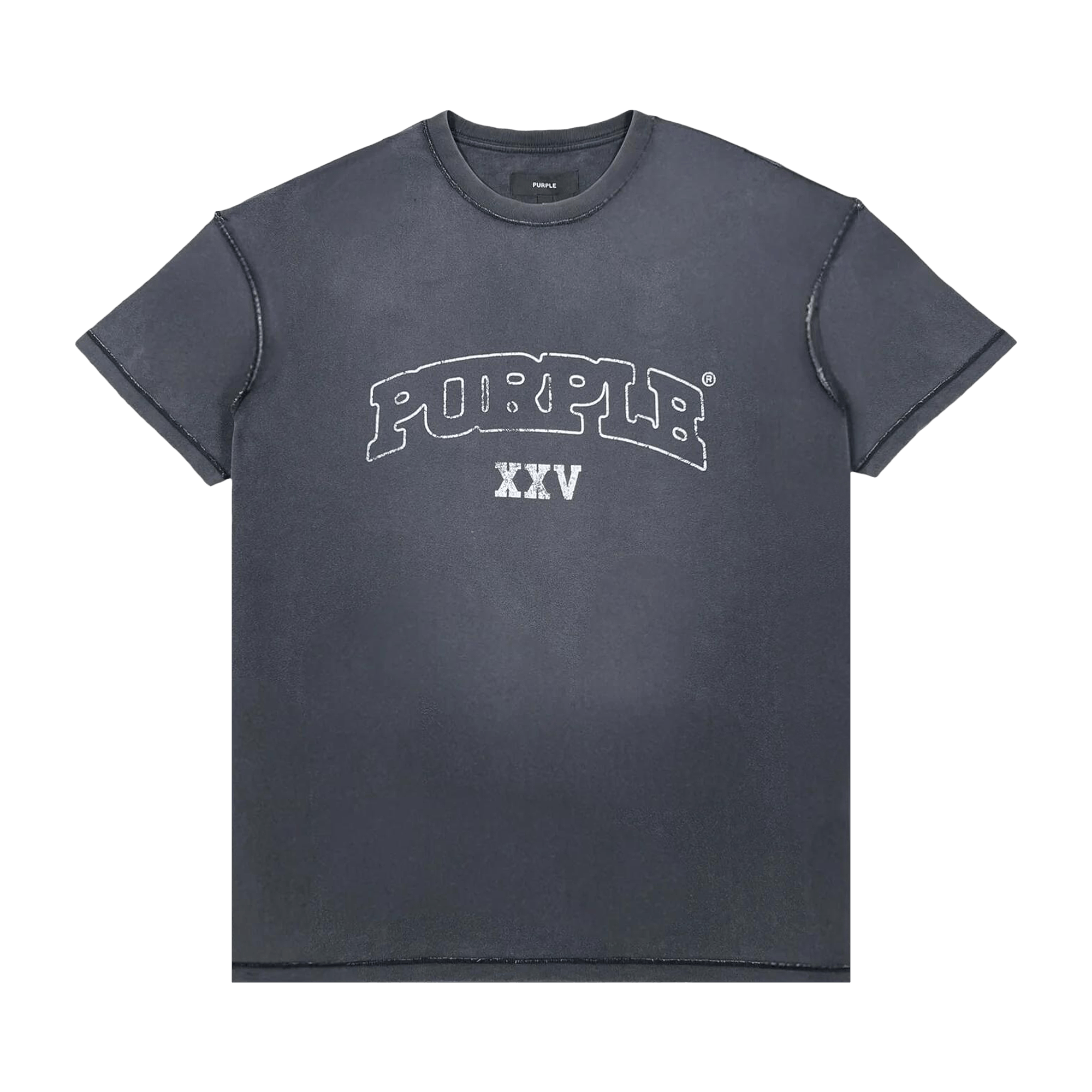 PURPLE BRAND Textured Inside Out Tee 'Black'