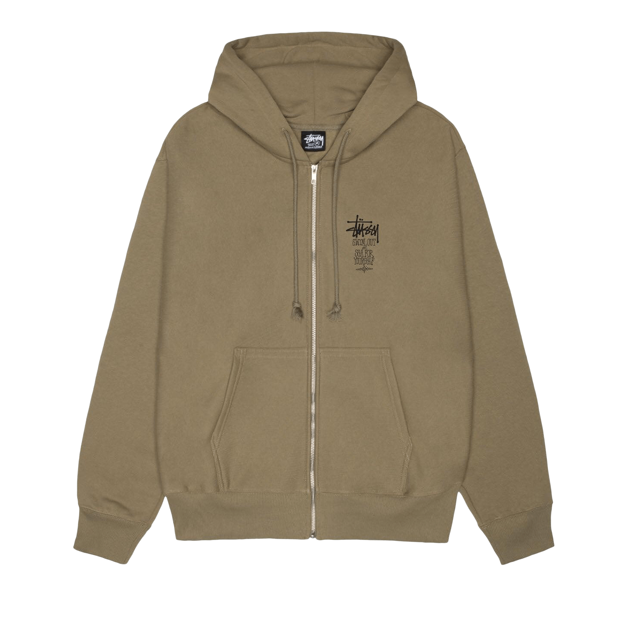 Stussy Swim Out Zip Hoodie 'Army'