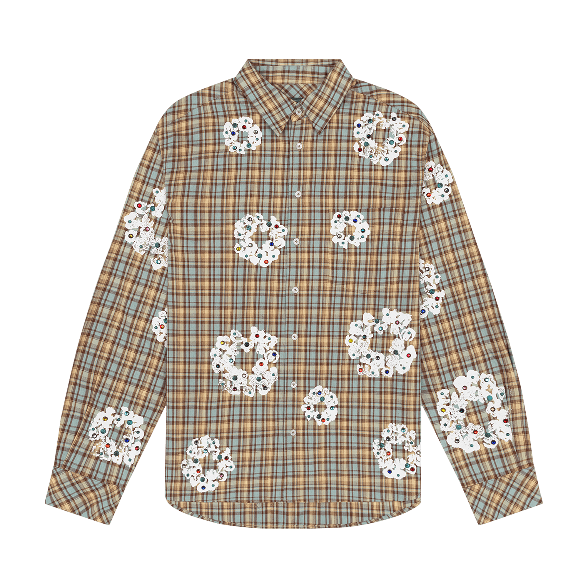 Denim Tears Cotton Wreath Western Button Up 'Tan'