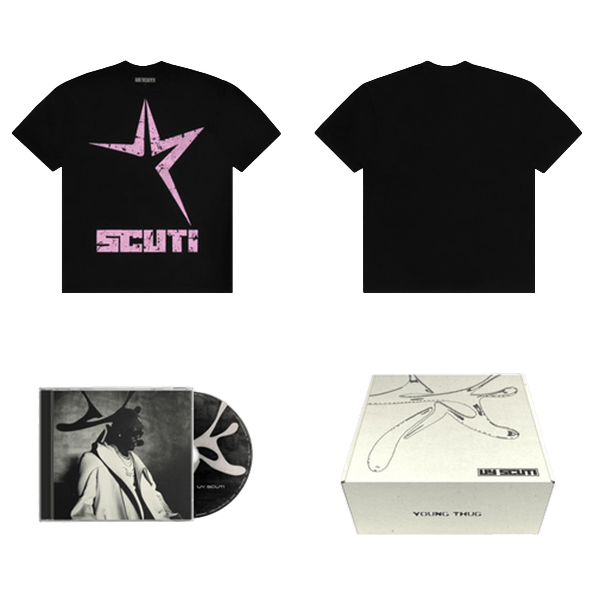 Sp5der Pink Star Tee Box Set 'Black'