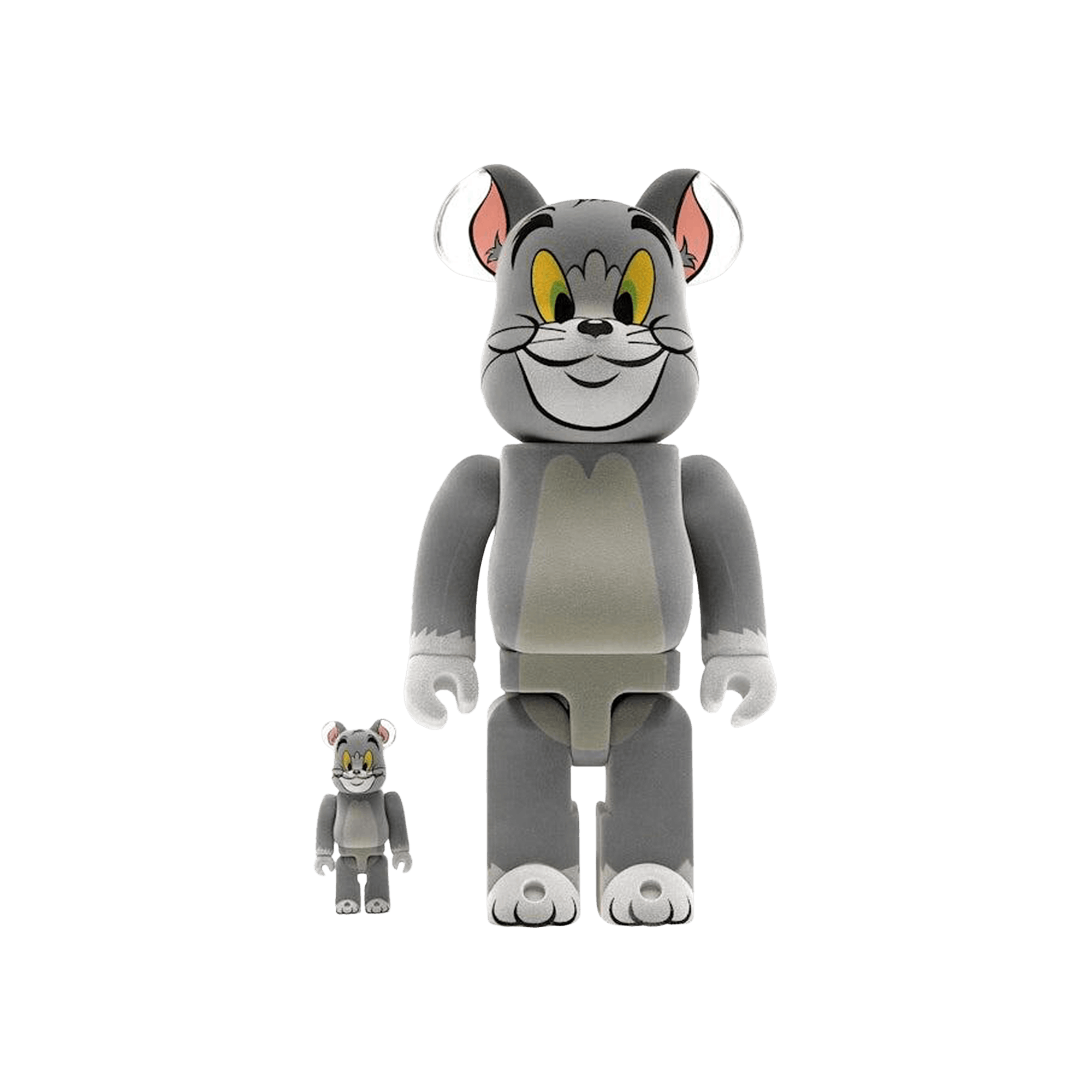 BE@RBRICK Tom and Jerry: Tom Flocky 100% & 400% Set 'Grey'