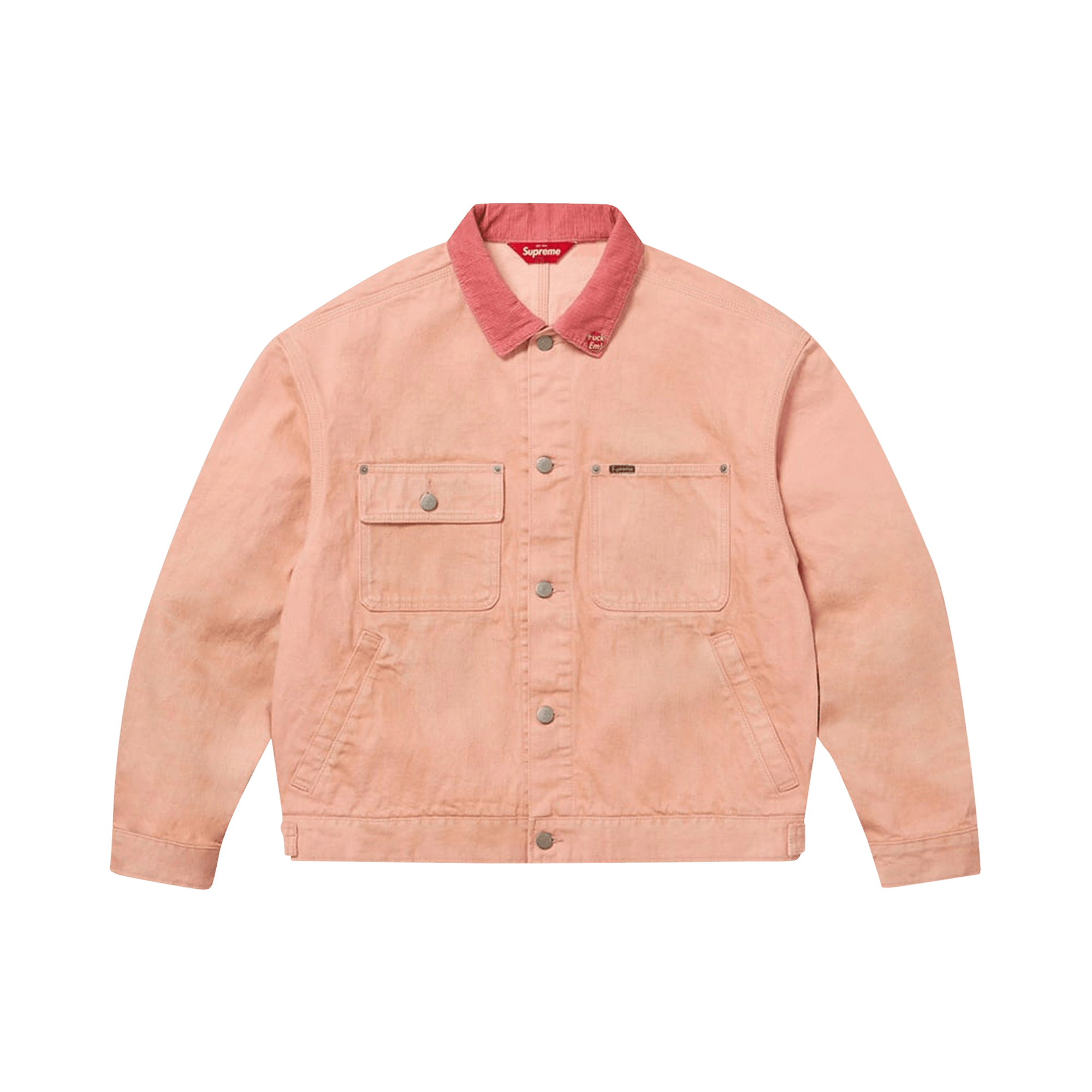 Supreme Distressed Selvedge Trucker Jacket 'Washed Pink'