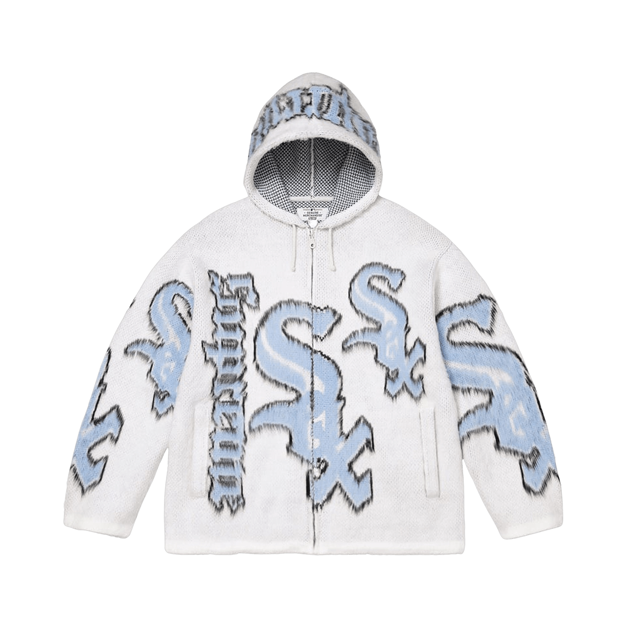 Supreme x Chicago White Sox Zip Up Hooded Sweater 'White'