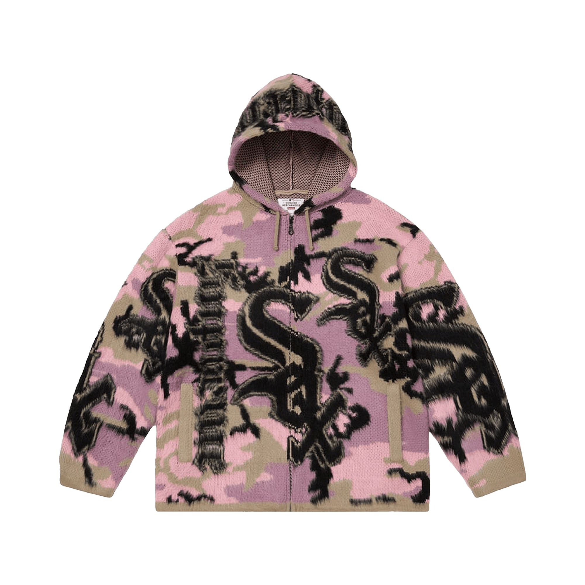 Supreme x Chicago White Sox Zip Up Hooded Sweater 'Pink Camo'