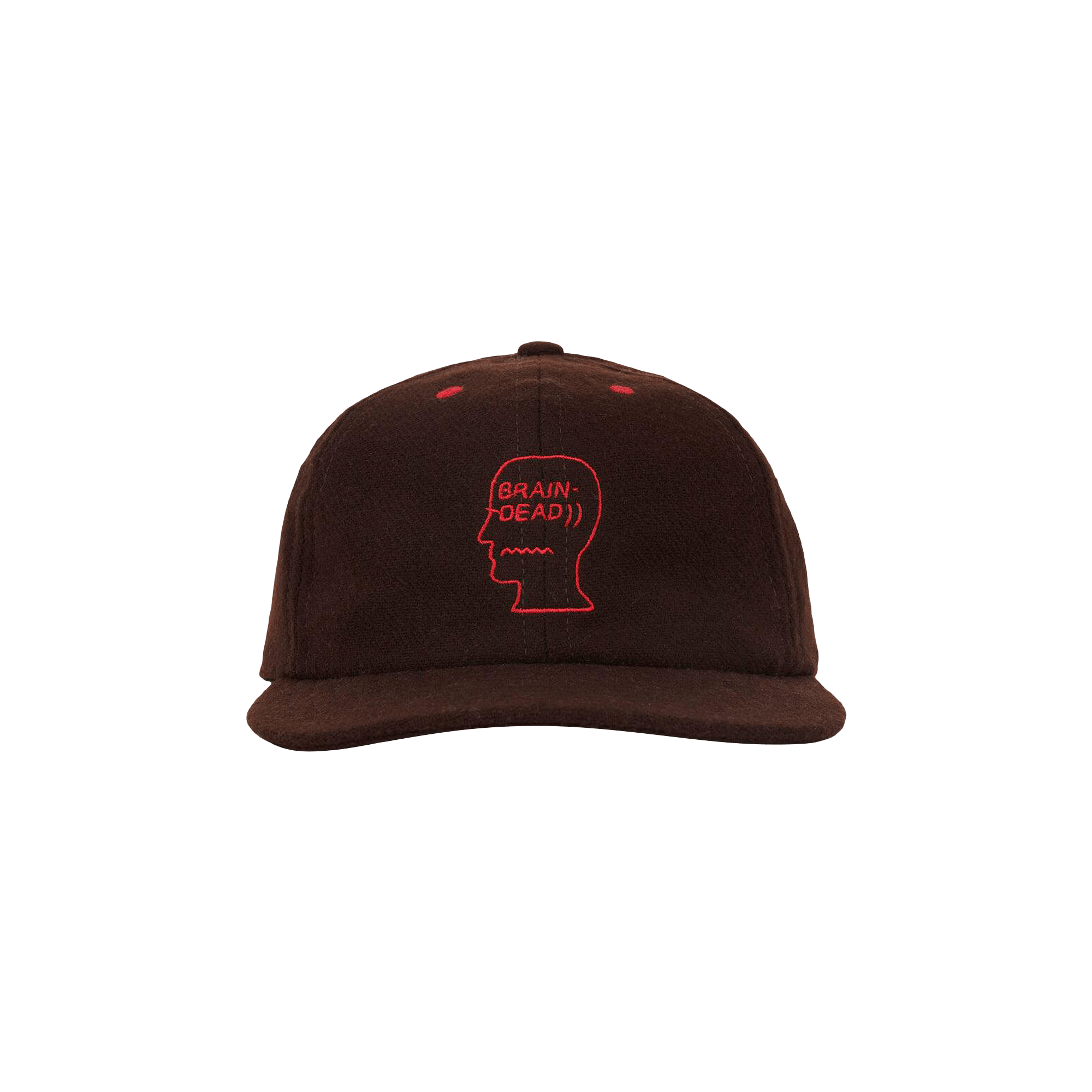 Brain Dead Flannel 6 Panel Hat 'Brown'