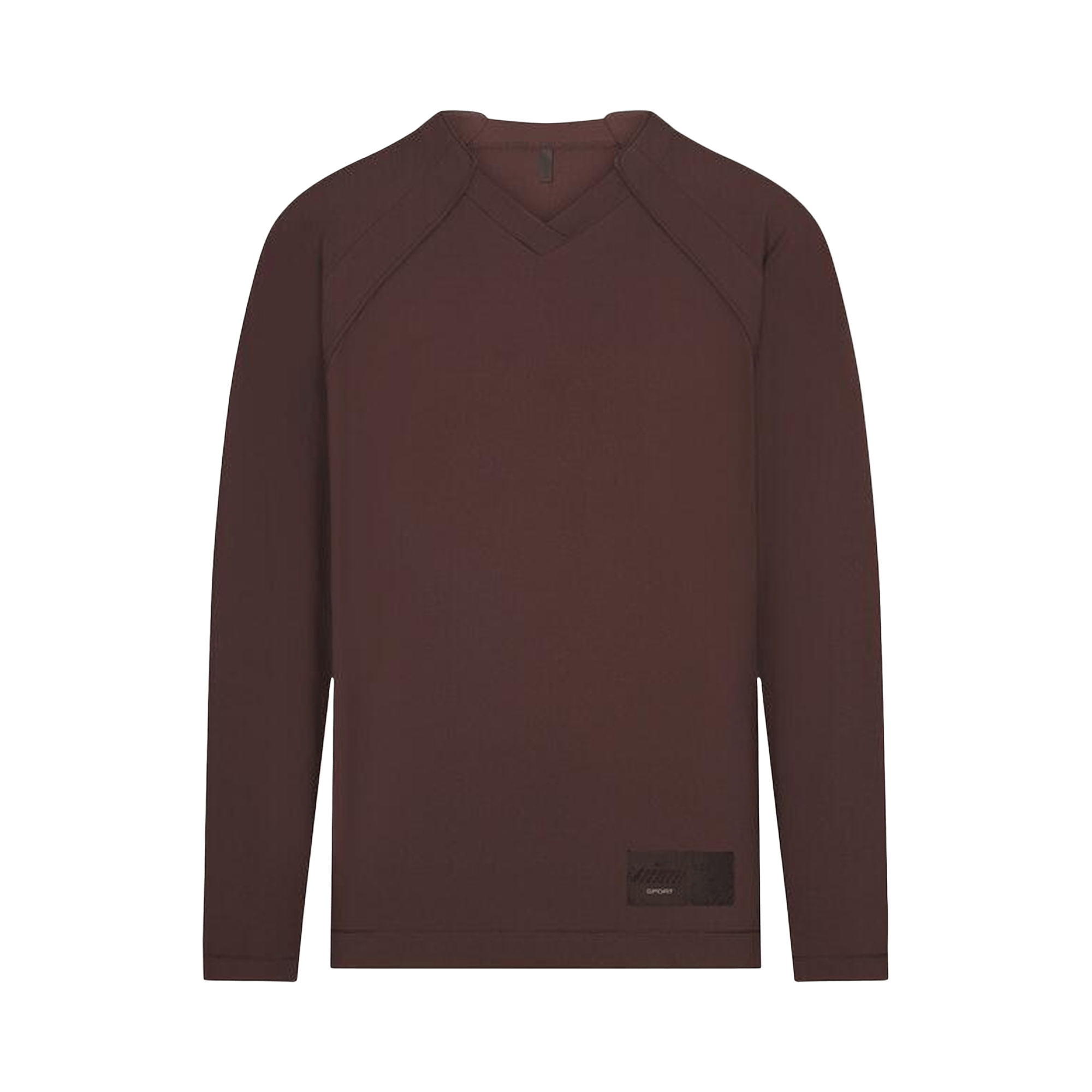 NikeSKIMS Airy V-Neck Oversized Long Sleeve Top 'Dark Sepia'