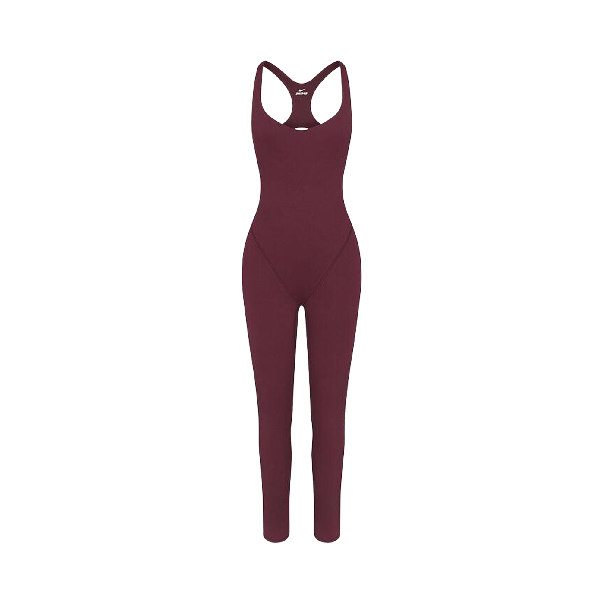 NikeSKIMS Matte Racer Long Onesie 'Currant'