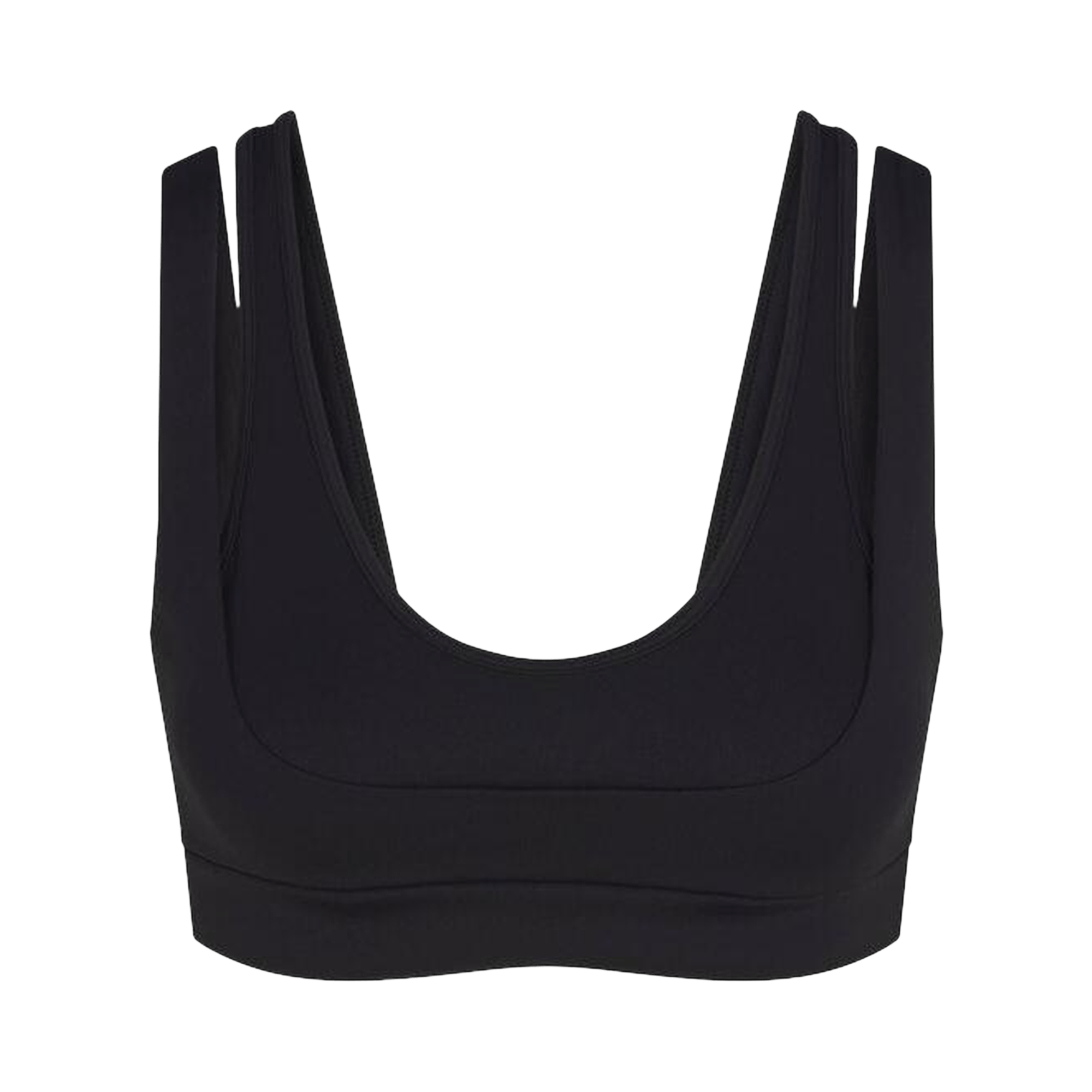 NikeSKIMS Matte Double Strap Scoop Bra 'Obsidian'