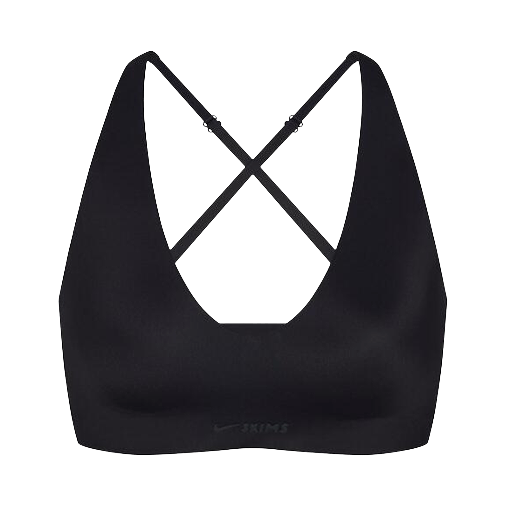 NikeSKIMS Shine V-Neck Bra 'Obsidian'
