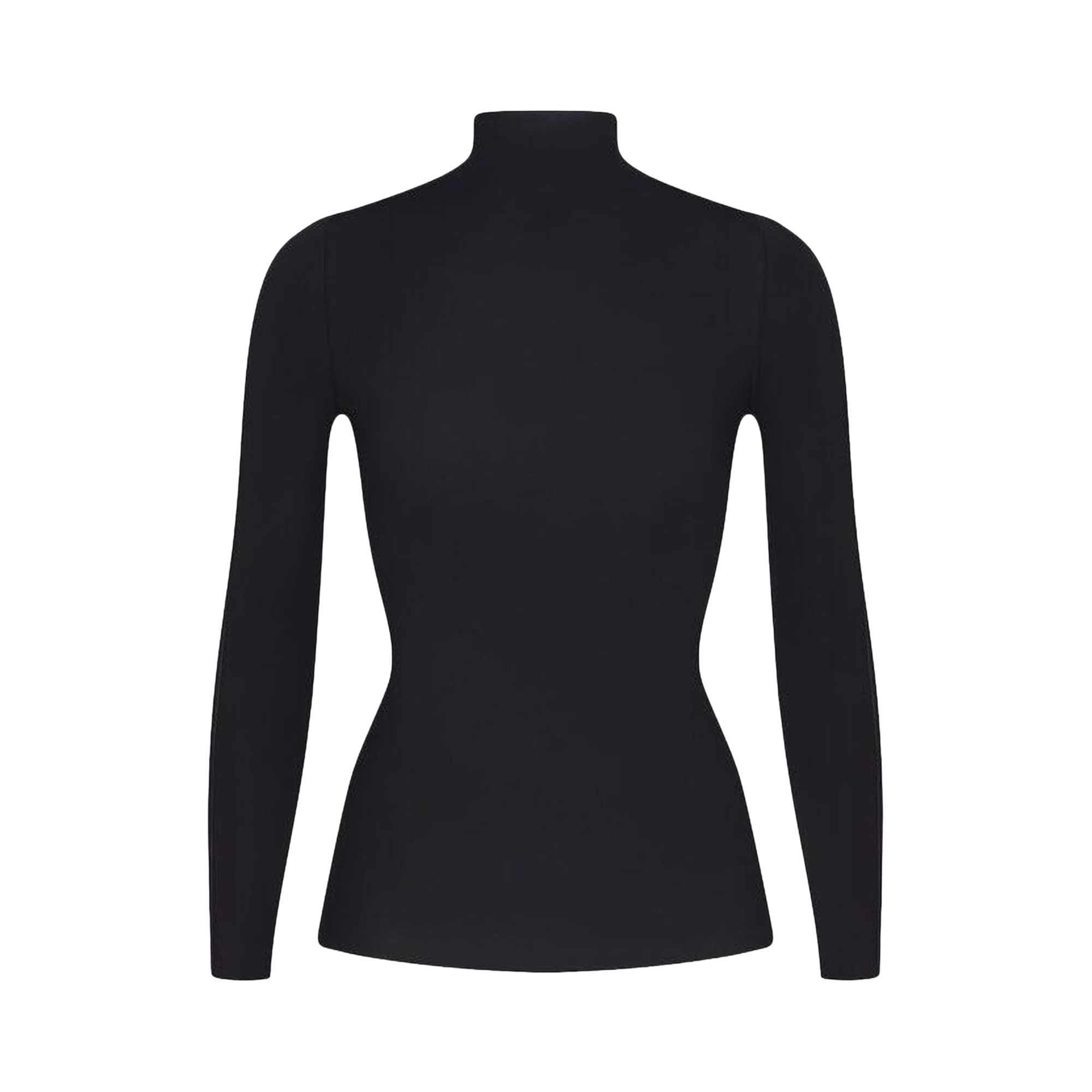 NikeSKIMS Vintage Weightless Layers Mock Neck Long Sleeve Top 'Obsidian'