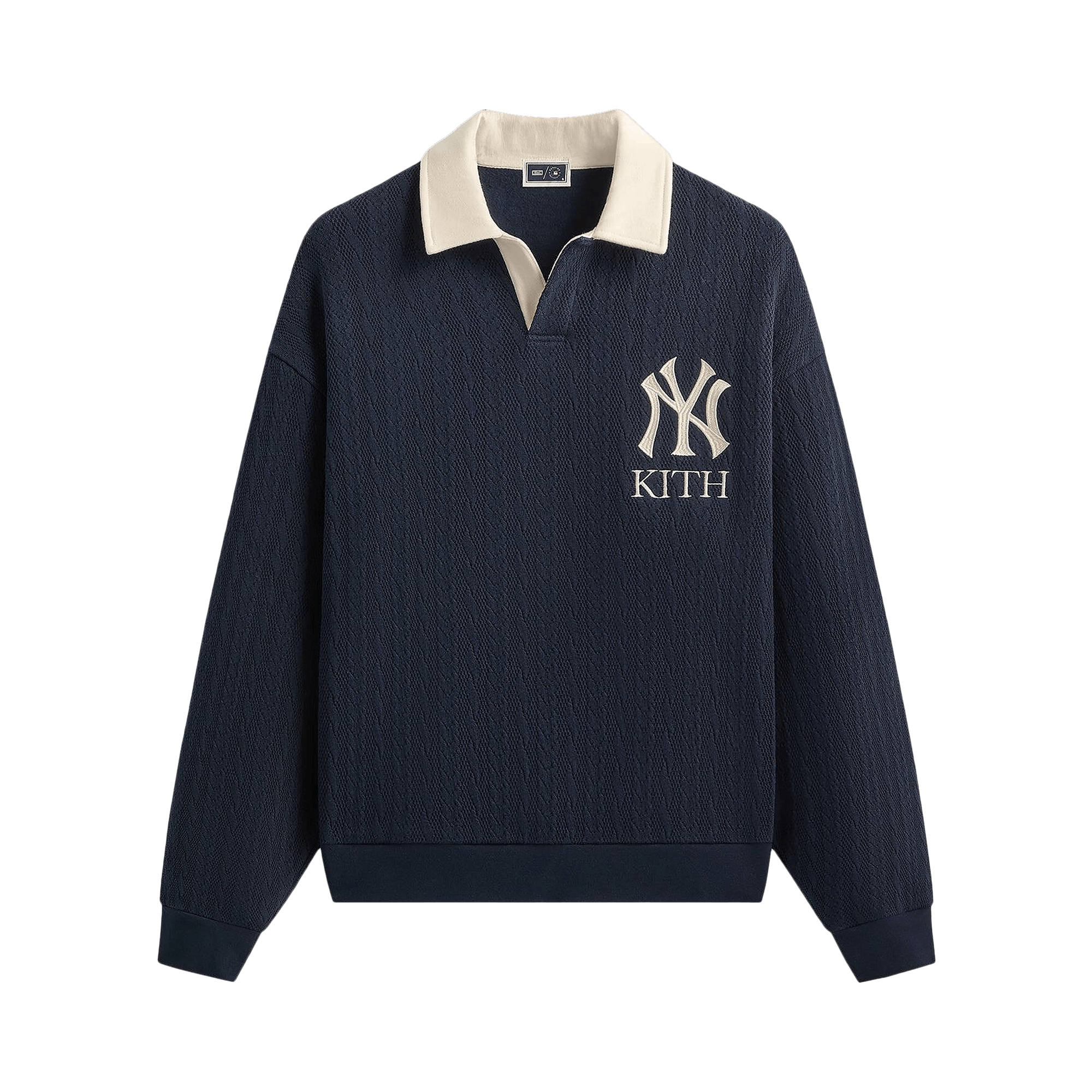 Kith For The New York Yankees Cable Fleece Nelson Sweatshirt 'Nocturnal'