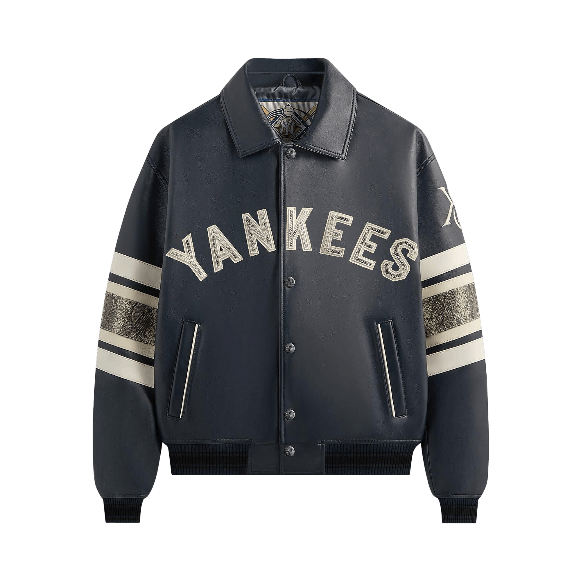 Kith x Avirex For The New York Yankees Leather Jacket 'Nocturnal / Snake'