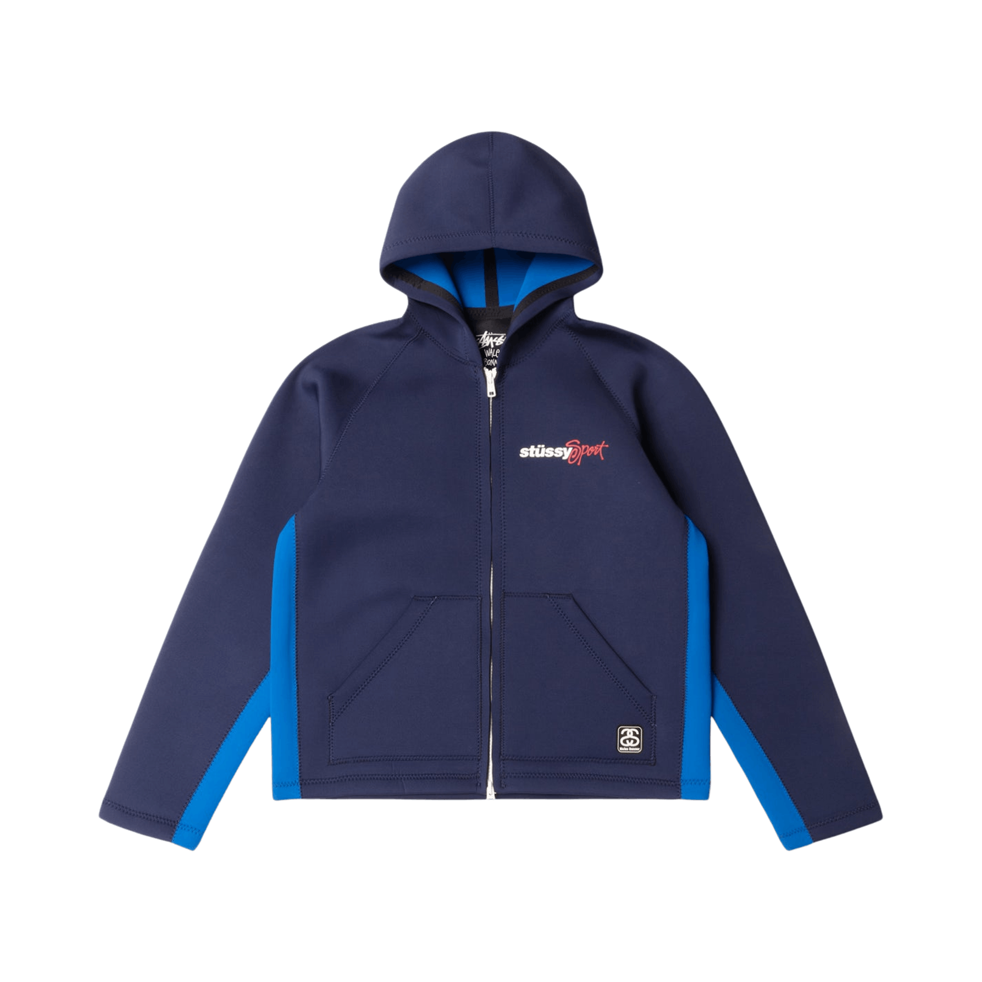 Stussy x Wales Bonner Neoprene Hoodie 'Navy'