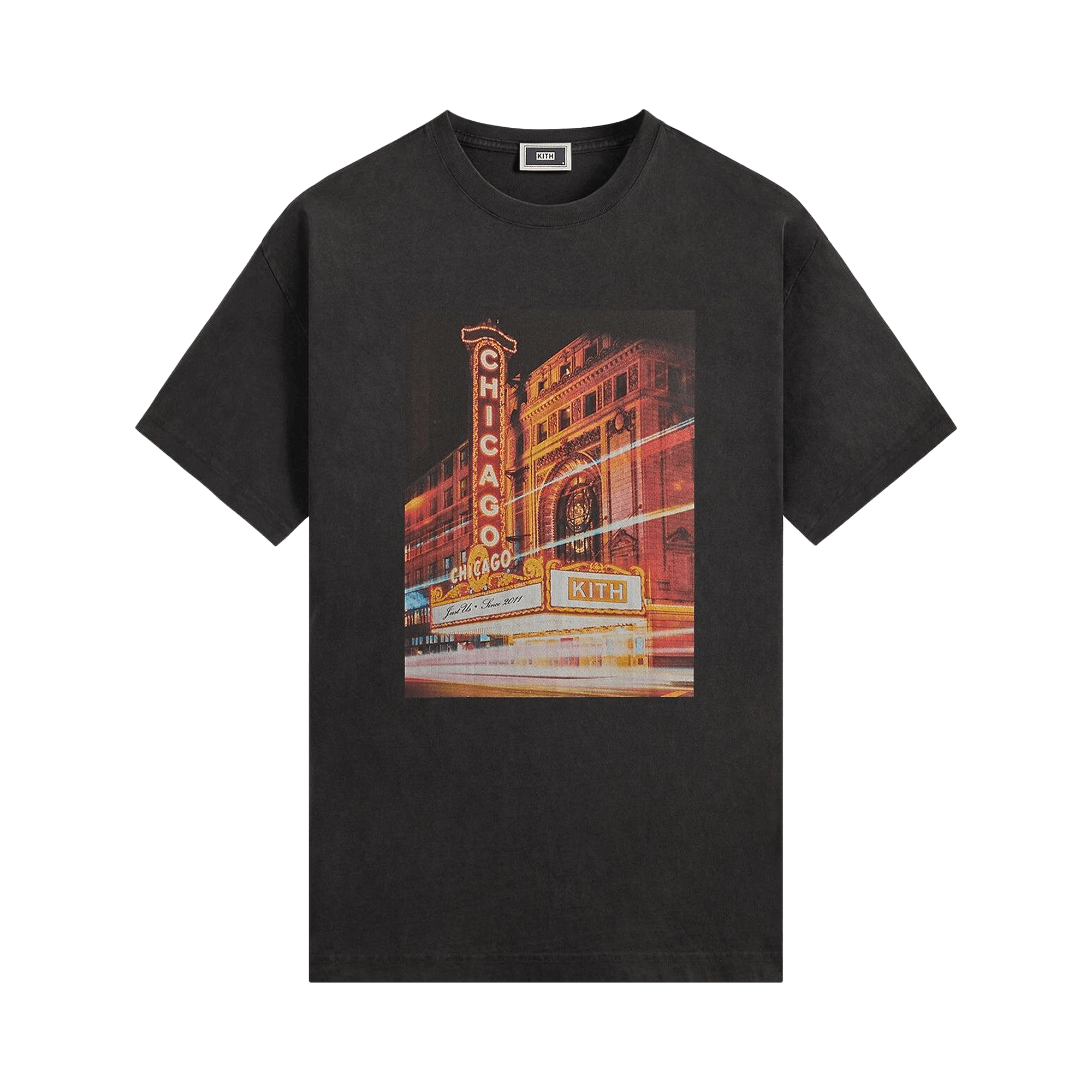 Kith Chicago Lights Vintage Tee 'Black'