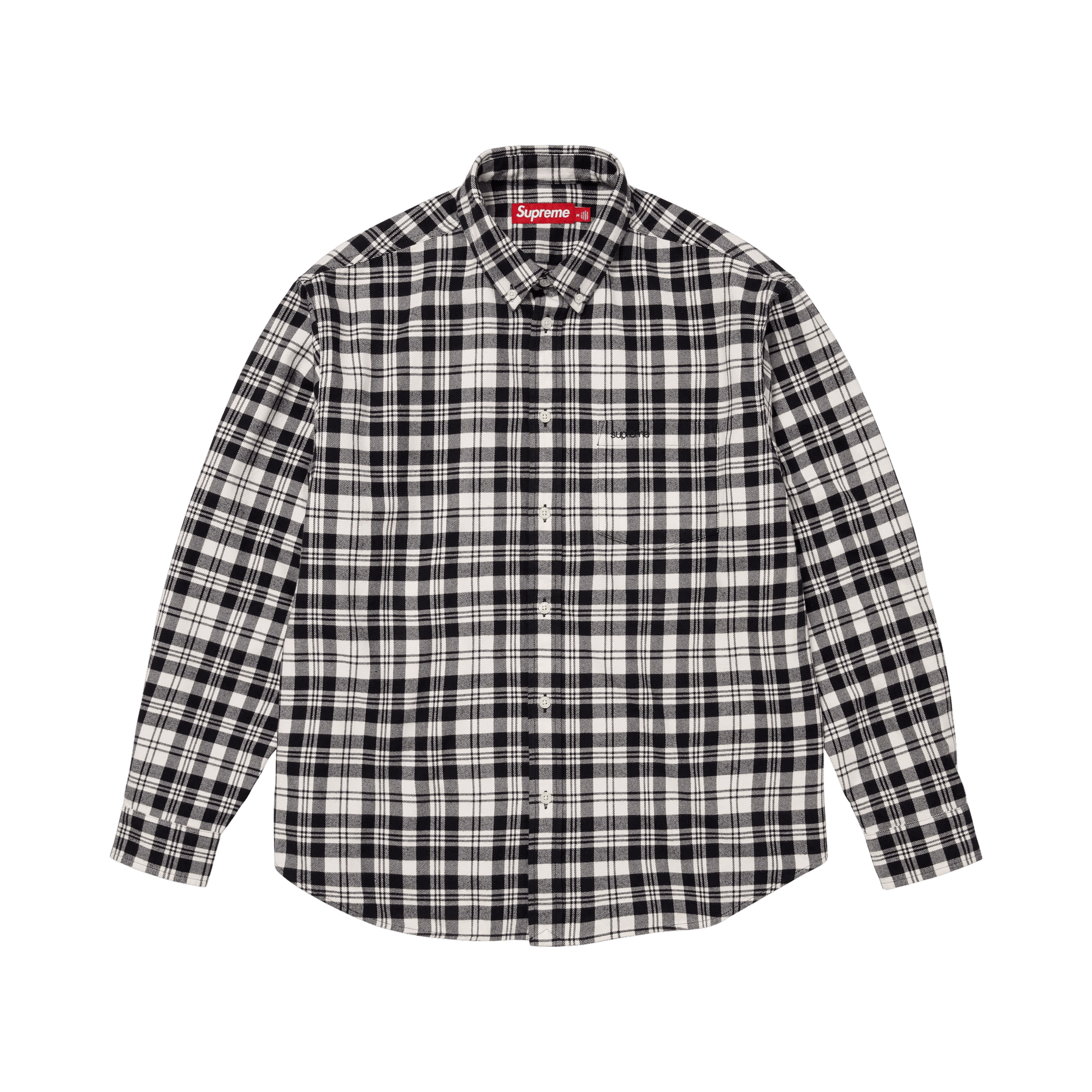 Supreme Plaid Flannel Shirt 'White'