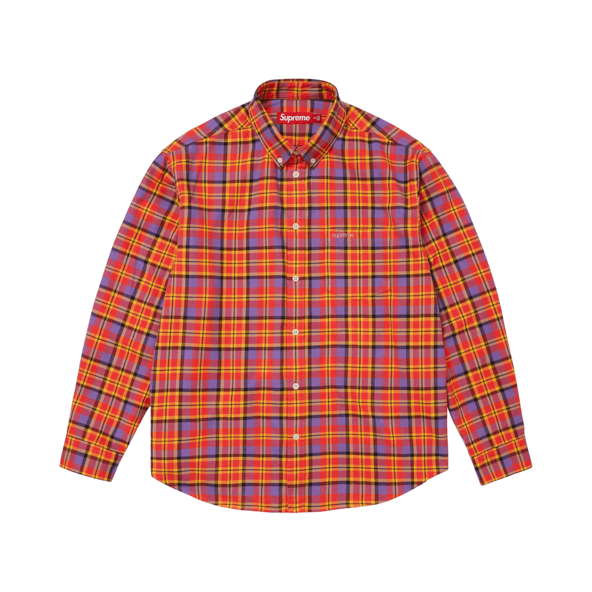 Supreme Plaid Flannel Shirt 'Orange'