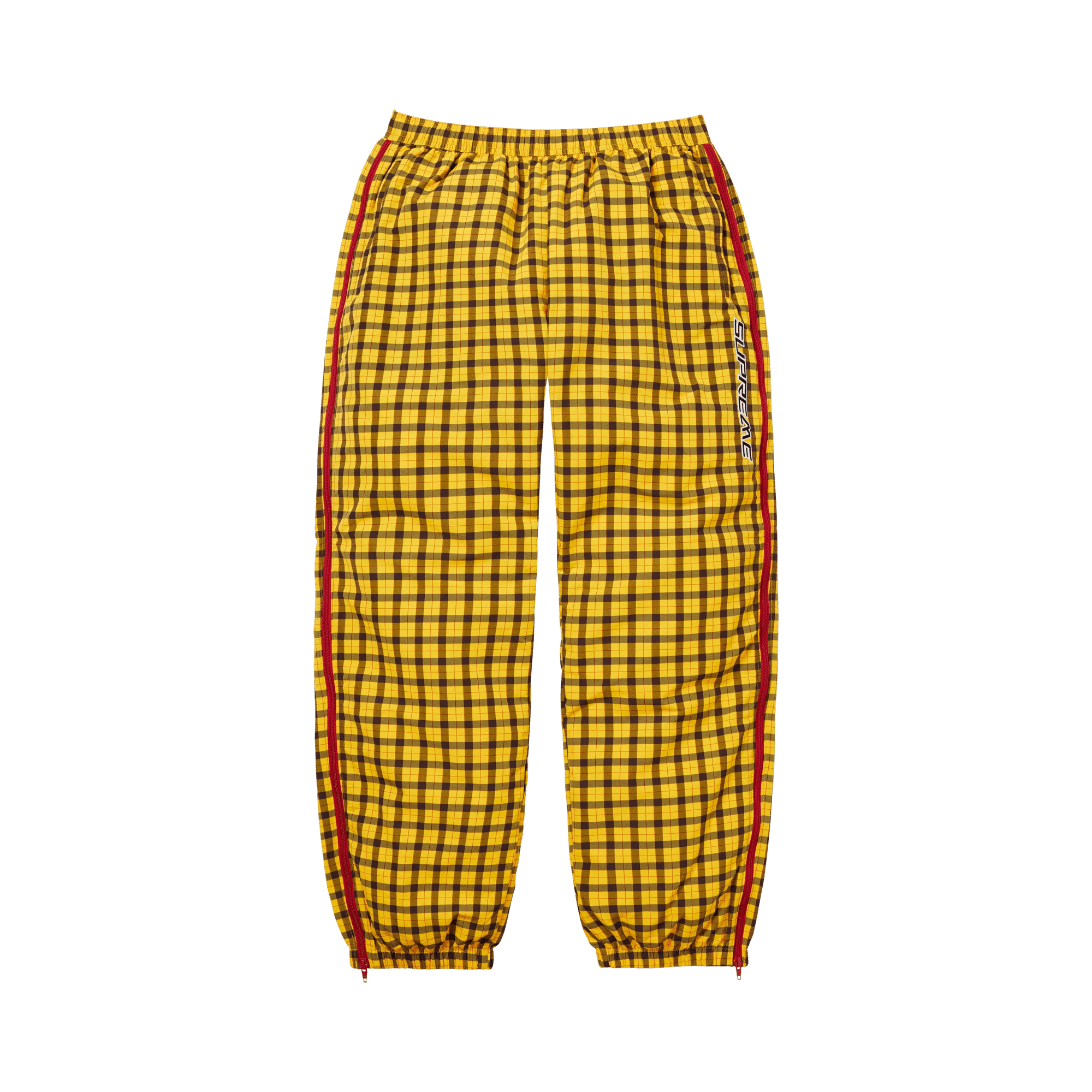 Supreme Plaid Warm Up Pant 'Yellow'