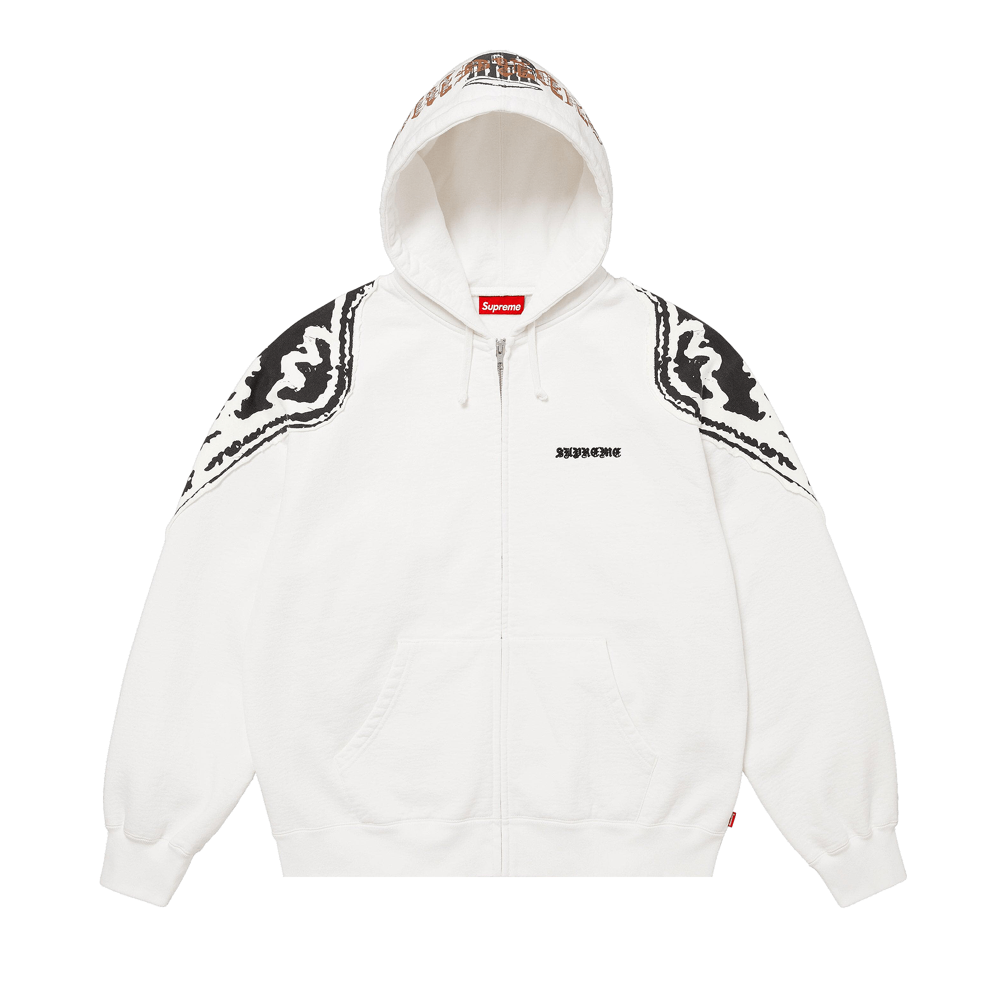 Supreme Wings Zip Up Hooded Sweatshirt 'White'