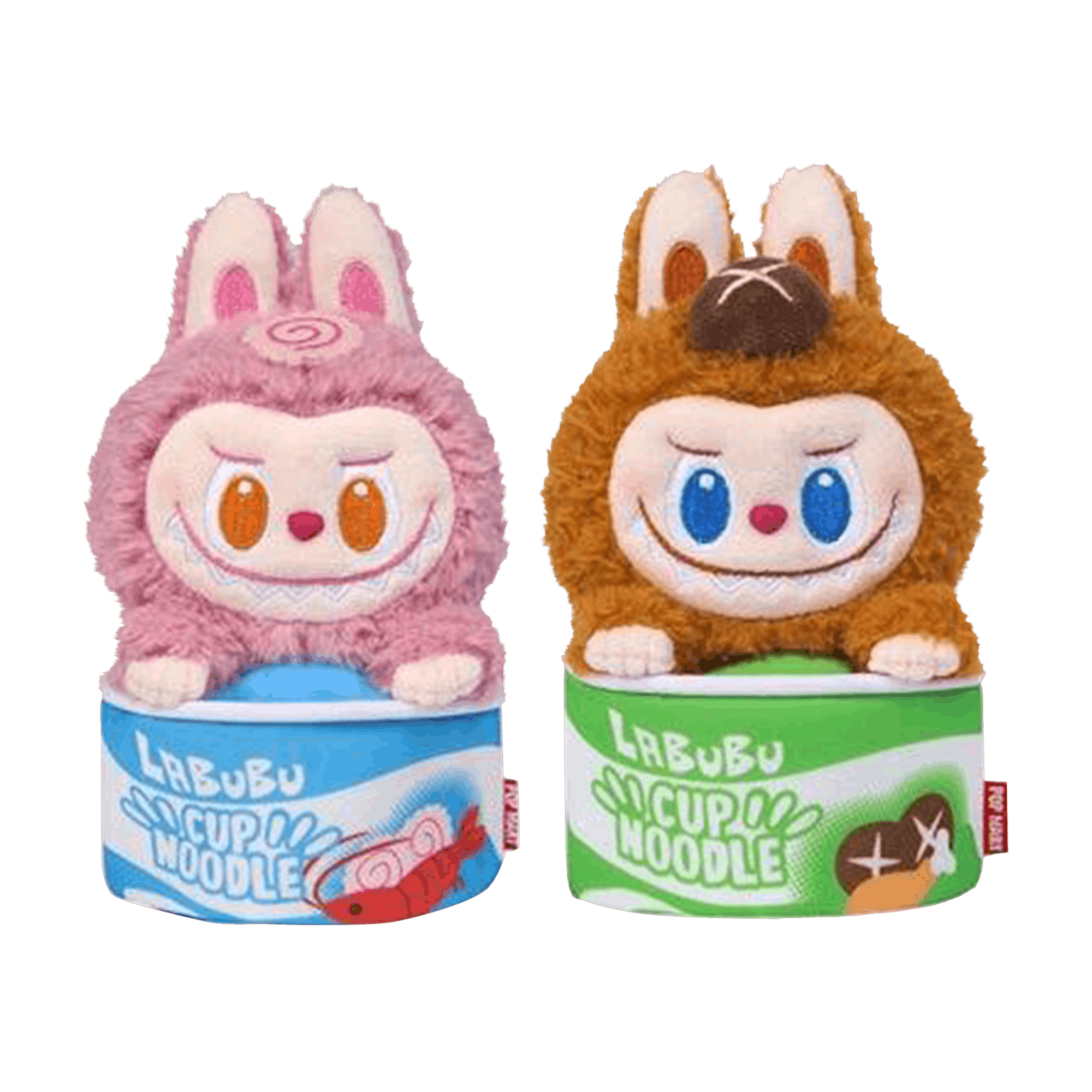 Pop Mart Labubu THE MONSTERS Wacky Mart Series Cup Noodles Figure Storage Bag Set of 2 'Seafood/Mushroom'